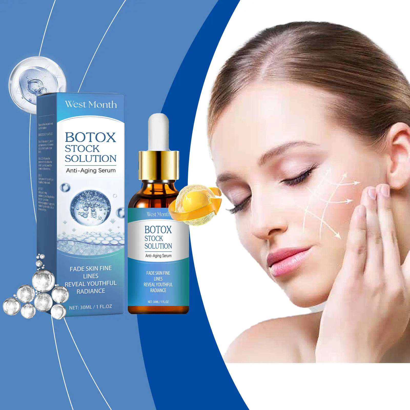 My Skin Was Begging for a Drink: The West Month Collagen Facial Essence Saga 2 Close up of dropper dispensing the clear West Month Collagen Facial Essence