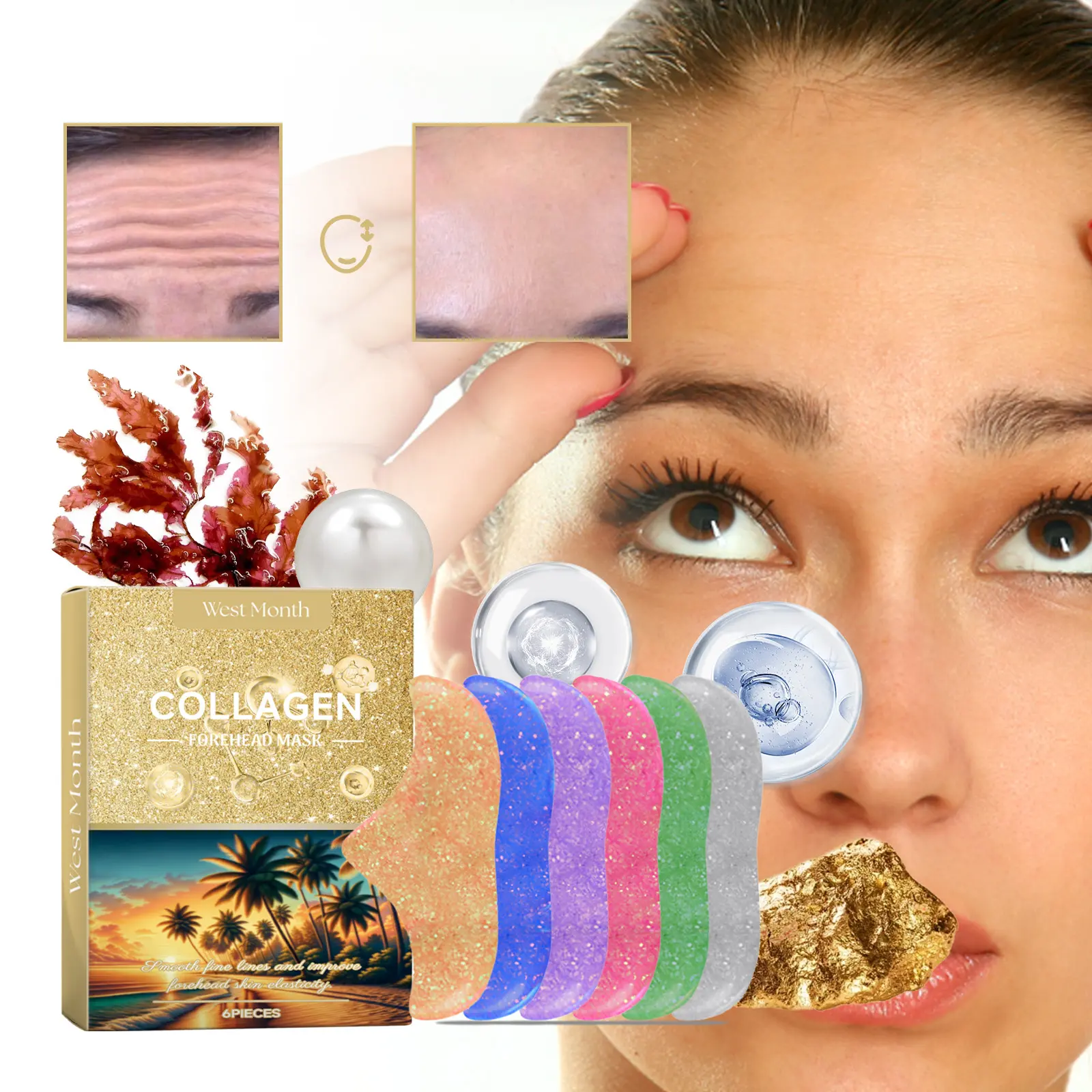 Honestly, My Forehead Was Starting to Look Like a Roadmap: A West&Month Collagen Forehead Patch Review 2 Applying the West&Month forehead patch