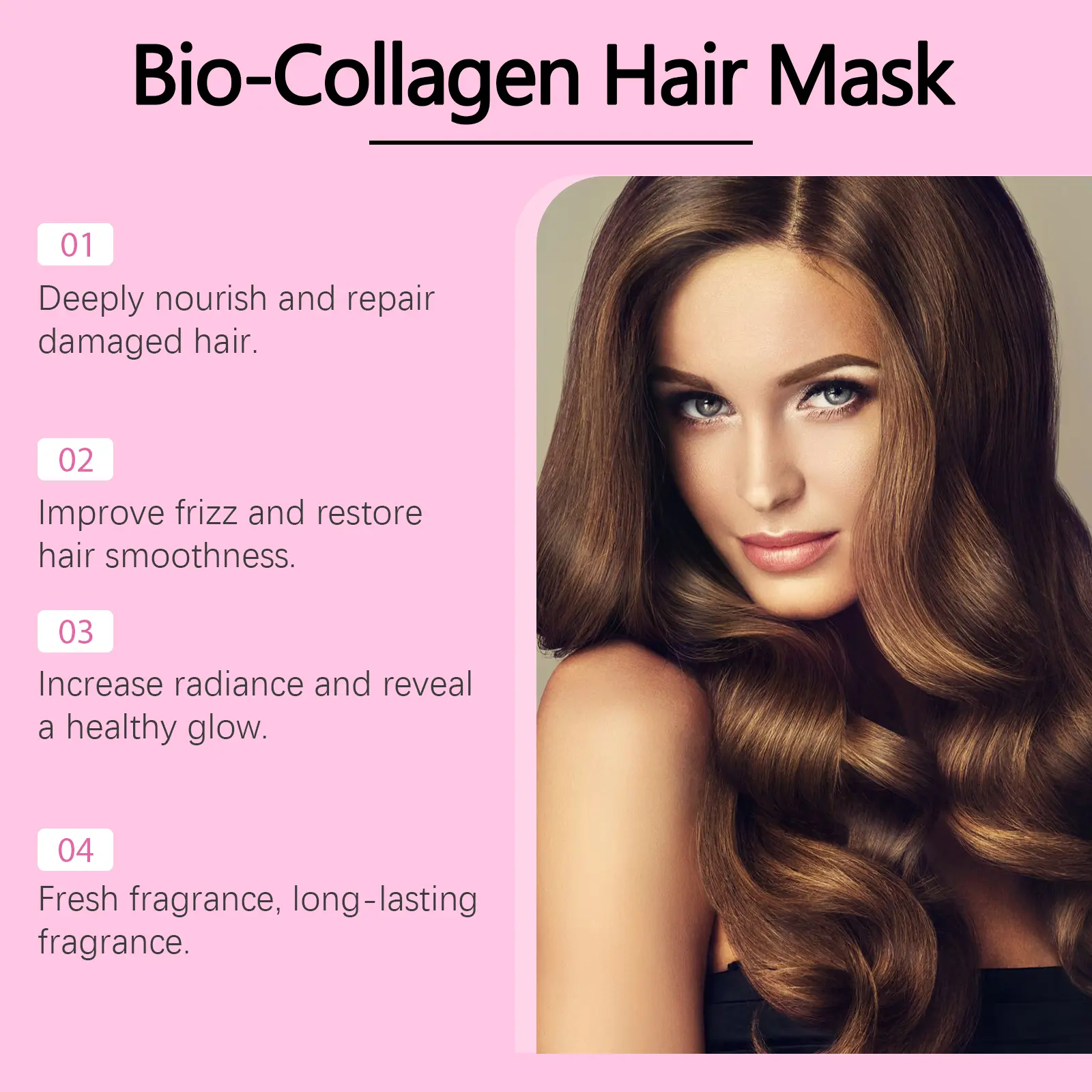 Collagen Hair Mask for Damaged Hair Repair - West&Month 8 collagen hair mask gently nourish soften West Month 261 4385