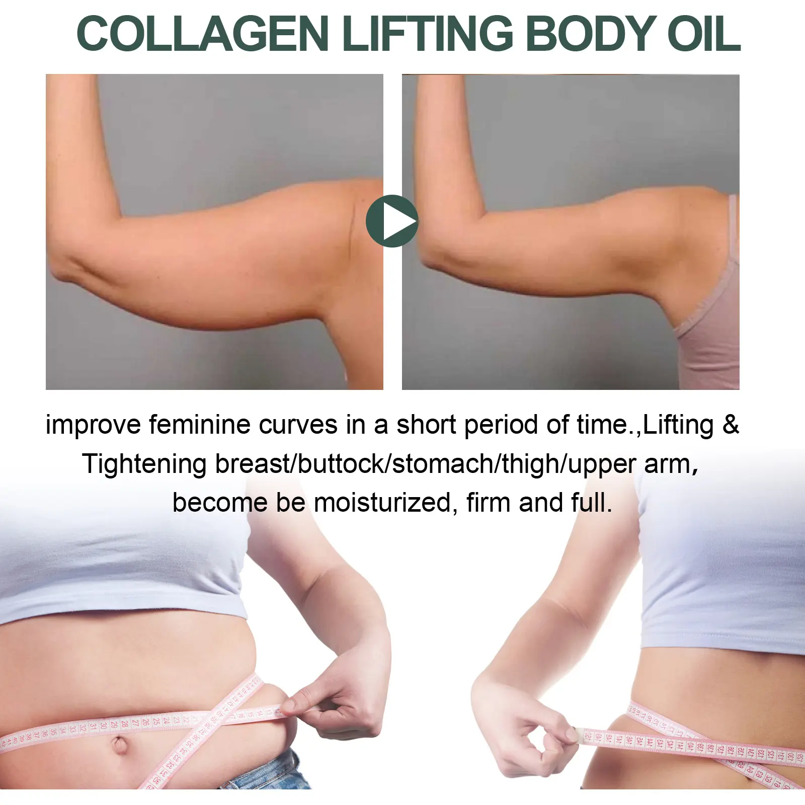 Collagen Body Oil for Skin Firming and Hydration - West&Month 4 collagen lifting body oil firming arm belly West Month 035 1551