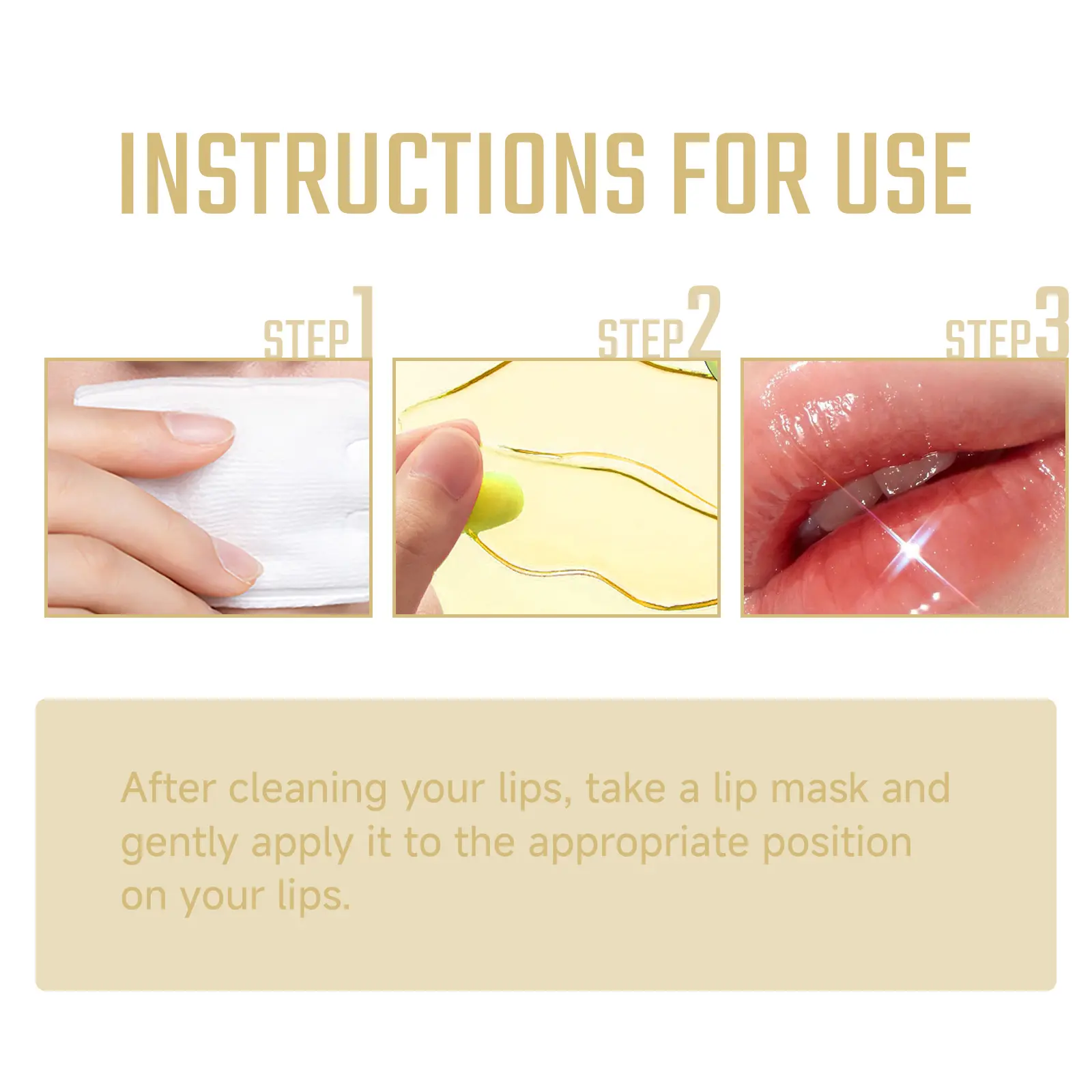 Collagen Lip Mask for Dry Lips - Hydrating Treatment - West&Month 4 collagen lip mask repair dry hydrate light line West Month 179 3353