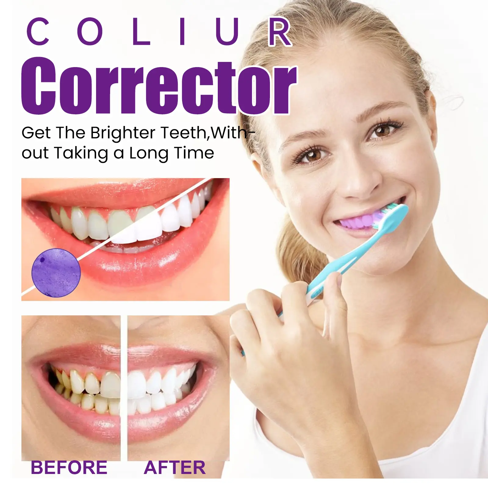 Color Correcting Toothpaste for Teeth Whitening & Stain Removal West&Month 5 color correcting teeth whitening toothpaste West Month 016 1307