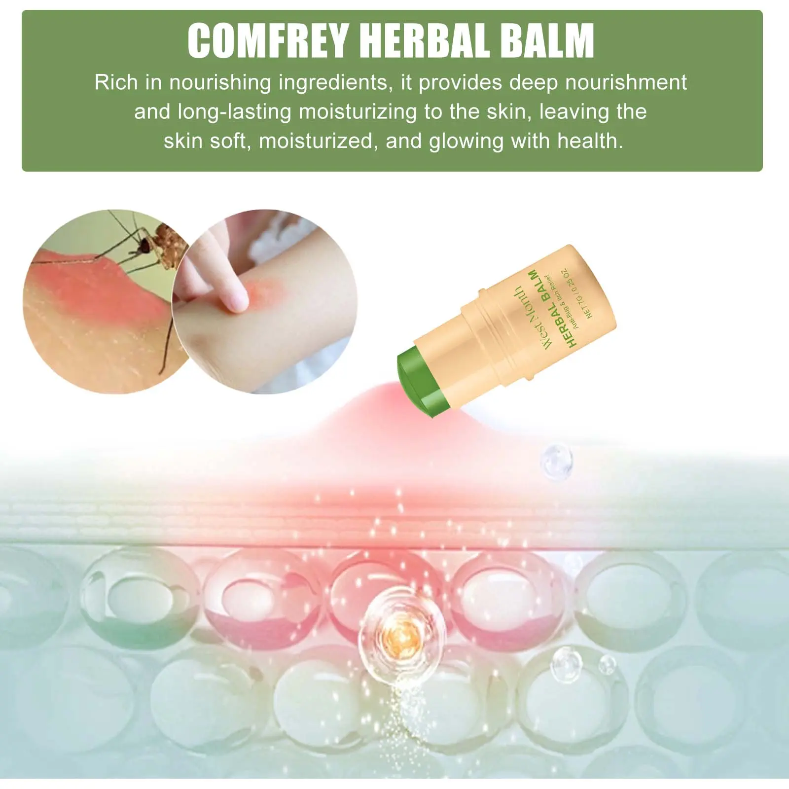 Mosquito Bite Itch Relief Comfrey Herbal Balm for Kids - West&Month 5 comfrey herbal balm baby anti itch mosquito West Month 397 6207