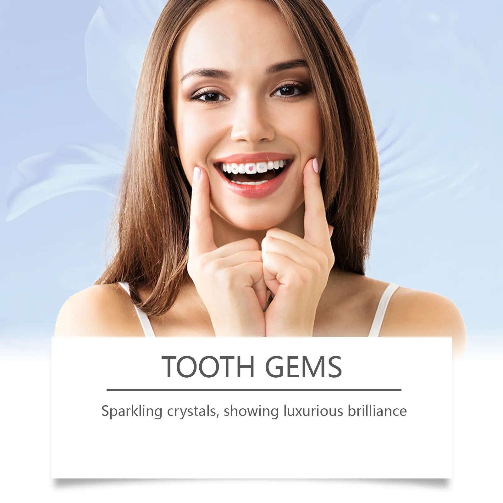 Crystal Tooth Gems for a Sparkling Smile - West&Month 7 crystal dental drill decorative brighten smile West Month 447 6890