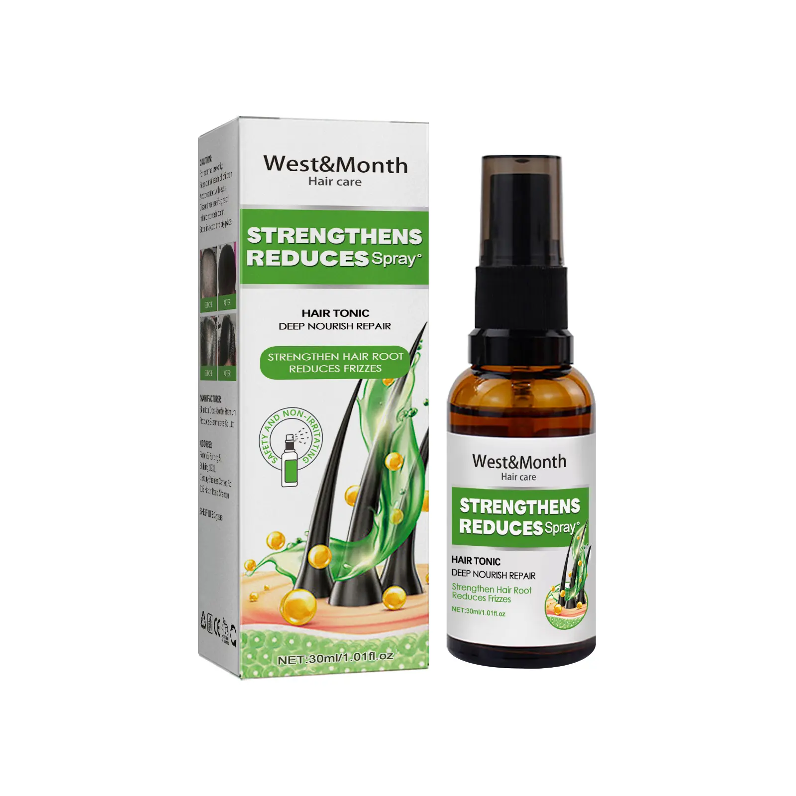 West&Month Hair Thickening Spray Review: Did It Actually Work? 1 Jessica holding the West&Month Hair Thickening Spray bottle