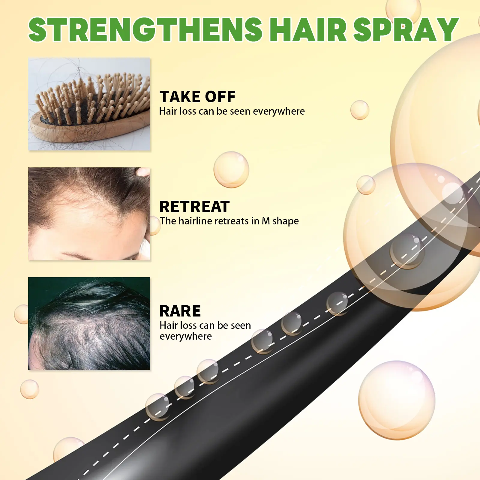 Hair Thickening Spray for Anti-Hair Loss & Strengthening - West&Month 8 dense hair spray anti loss thicken strengthen West Month 188 3474