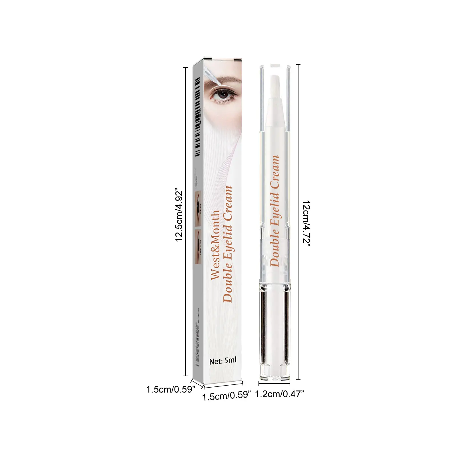 Double Eyelid Cream Natural Invisible Waterproof Styling - West&Month 1 double eyelid cream long lasting waterproof West Month 231 4016