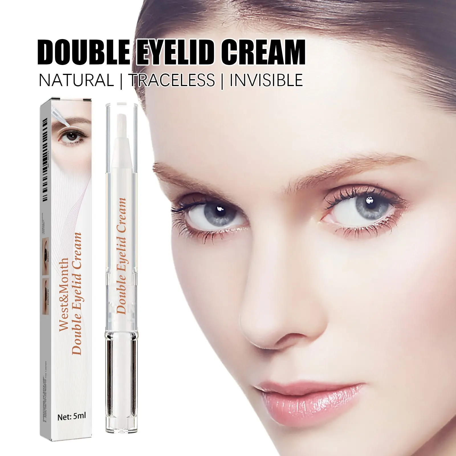 Double Eyelid Cream Natural Invisible Waterproof Styling - West&Month 2 double eyelid cream long lasting waterproof West Month 231 4017
