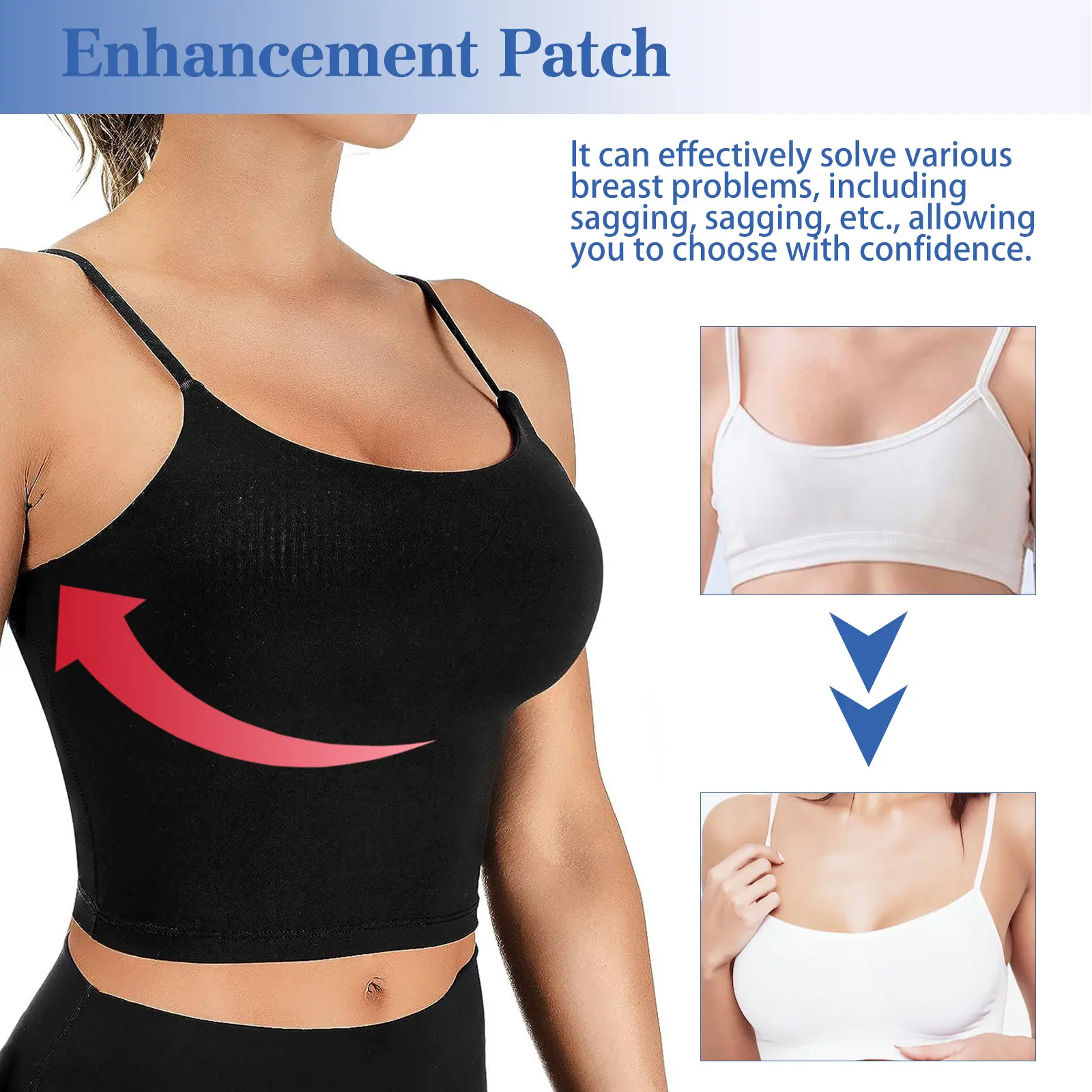 Breast Enhancement Patch for Skin Firmness and Hydration - West&Month 8 enhancement patch improve chest line firm anti sag West Month 432 6694