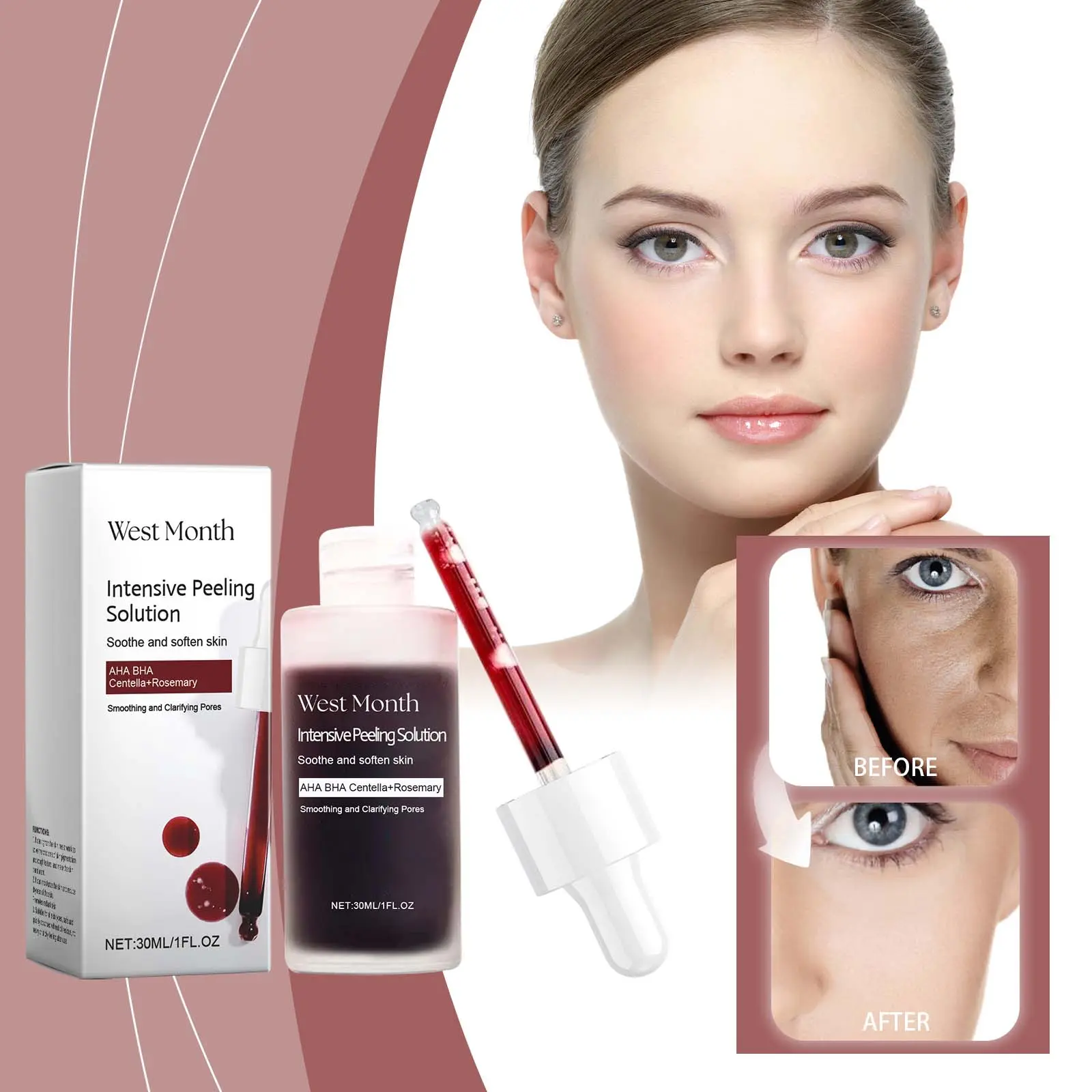 West&Month Brightening Serum Review: My Messy Week with it 2 Close up of serum dropper dispensing a drop of product