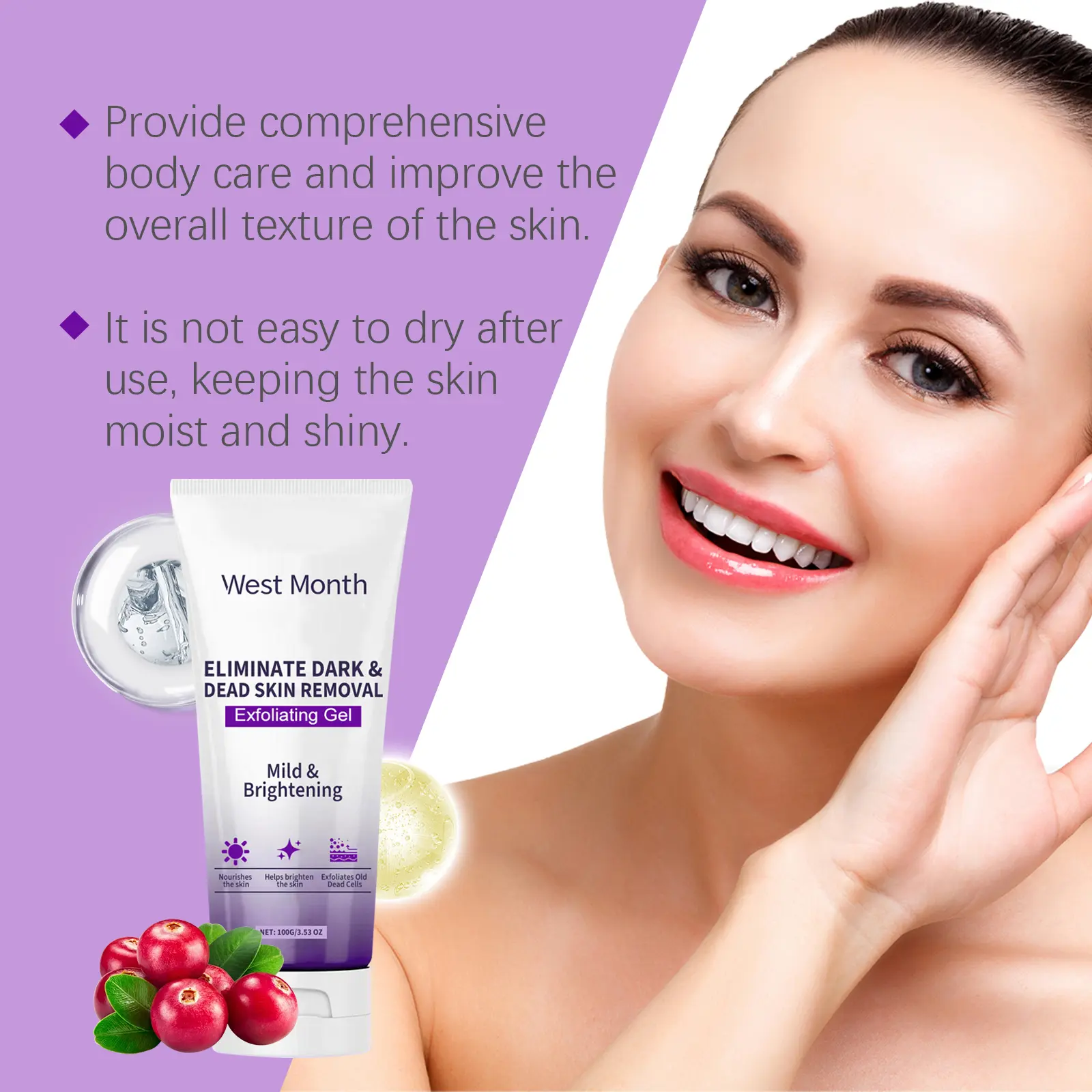 Exfoliating Gel for Brightening and Hydration West Month - West 8 exfoliating gel gently exfoliate brighten West Month 300 4913
