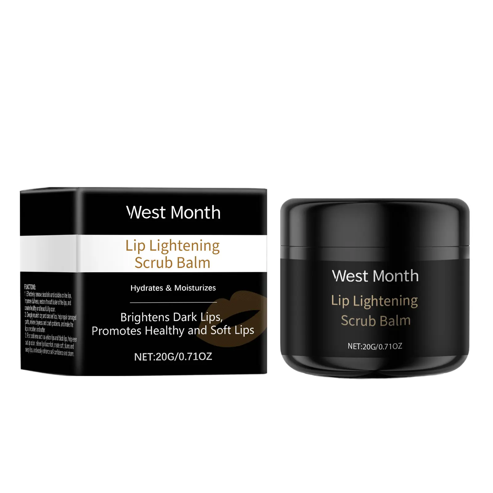 West&Month Lip Scrub Review: My Chapped Lips Saga 1 West and Month Lip Scrub jar on a bathroom counter