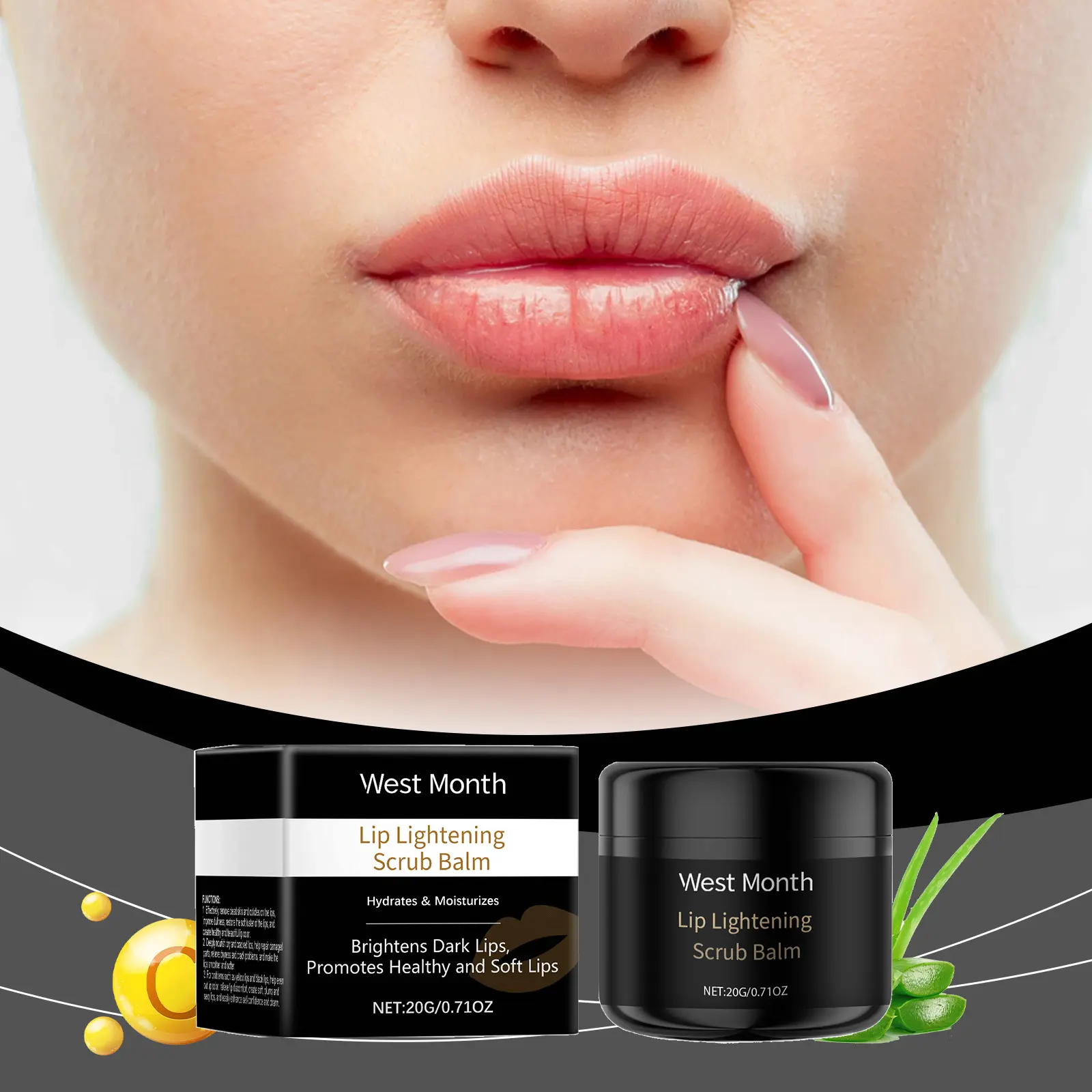 West&Month Lip Scrub Review: My Chapped Lips Saga 2 Close up of West and Month Lip Scrub texture on a finger