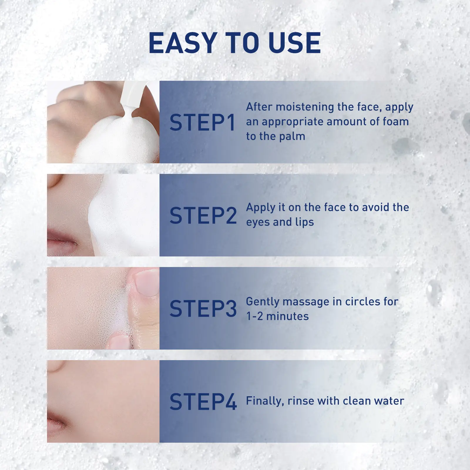 Exfoliating Mousse Cleanser for Pore Control & Blackheads - West&Month 4 exfoliating mousse clean pore control oil West Month 399 6236