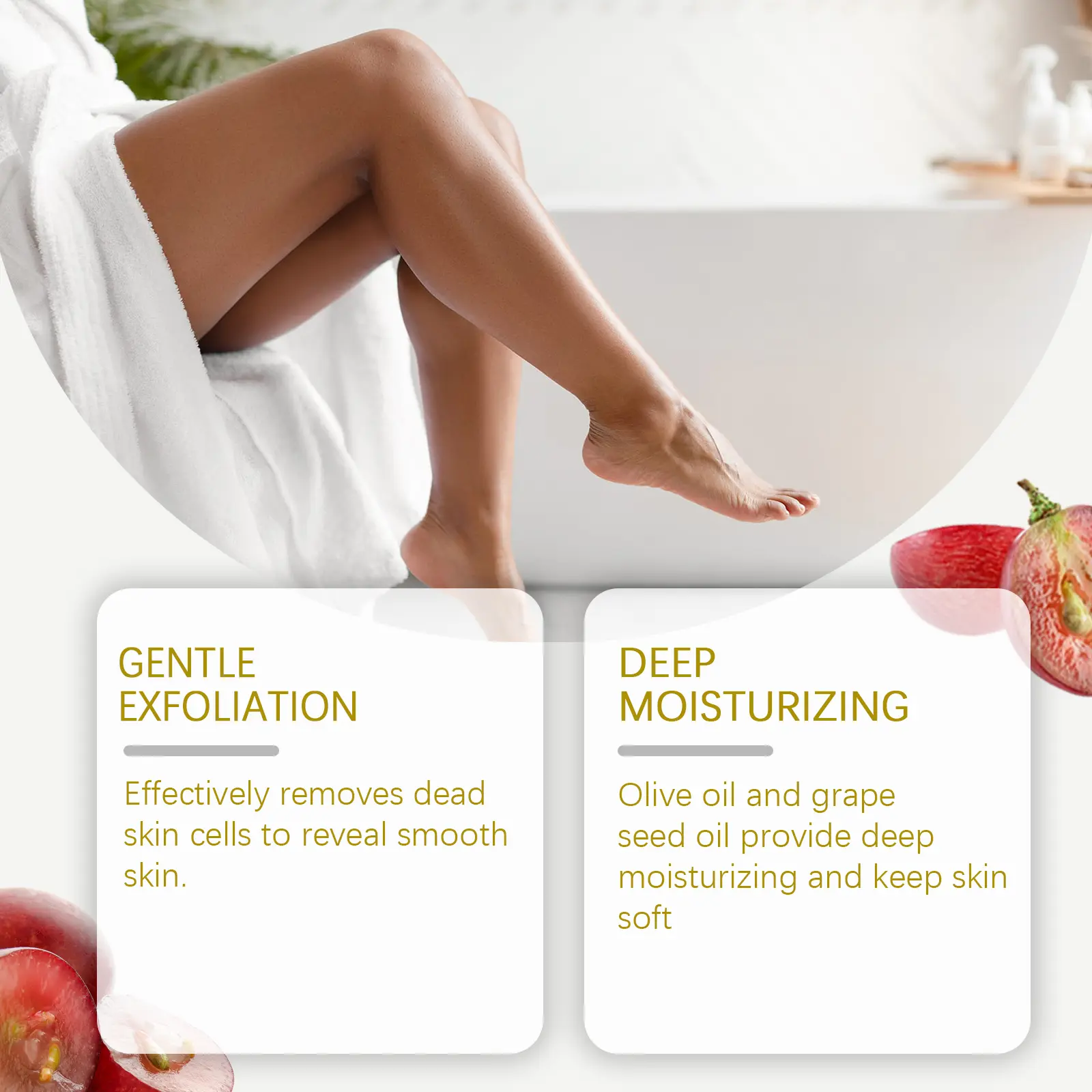 Gentle Exfoliating Scrub for Dead Skin Removal & Hydration - West&Month 6 exfoliating scrub gentle exfoliate hydrate West Month 299 4901