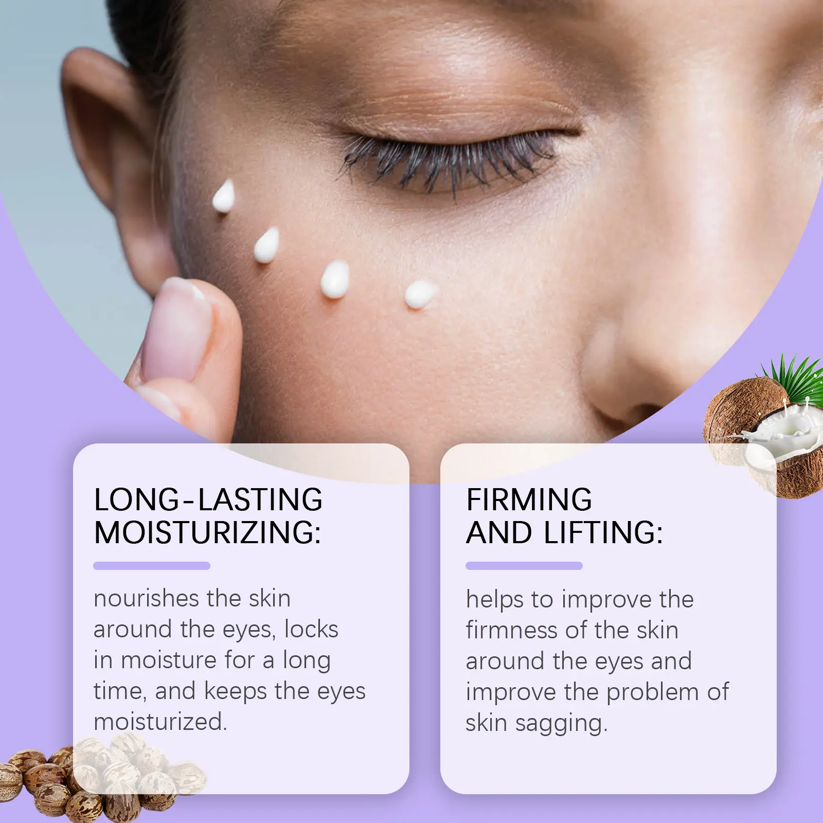 Eye Cream for Fine Lines & Moisturizing Repair - West&Month 6 eye cream moisturize reduce lines gentle repair West Month 606 8910