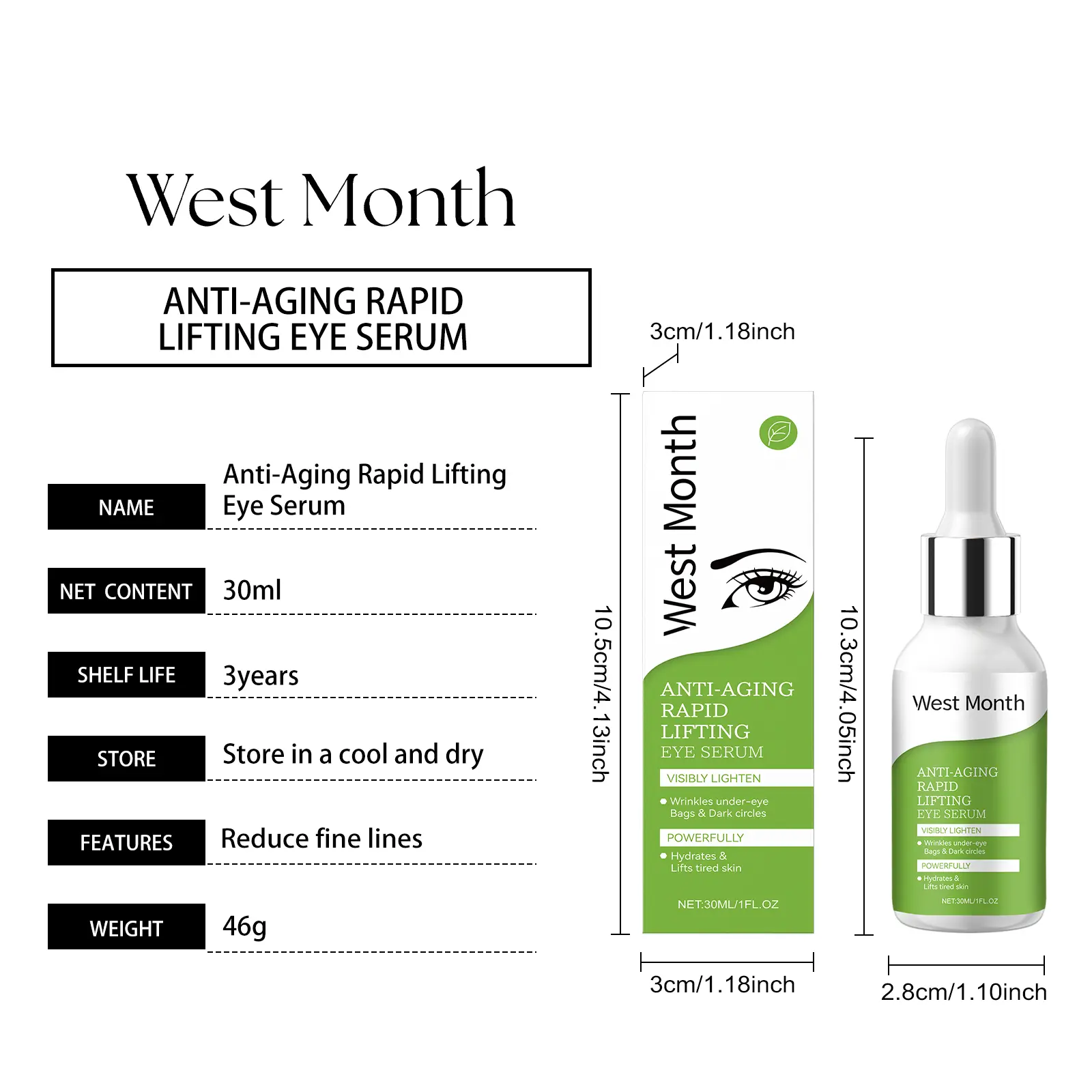 West&Month Eye Firming Essence for Moisturizing & Hydrating 1 eye essence moisturize light line lift firm West Month 608 8937