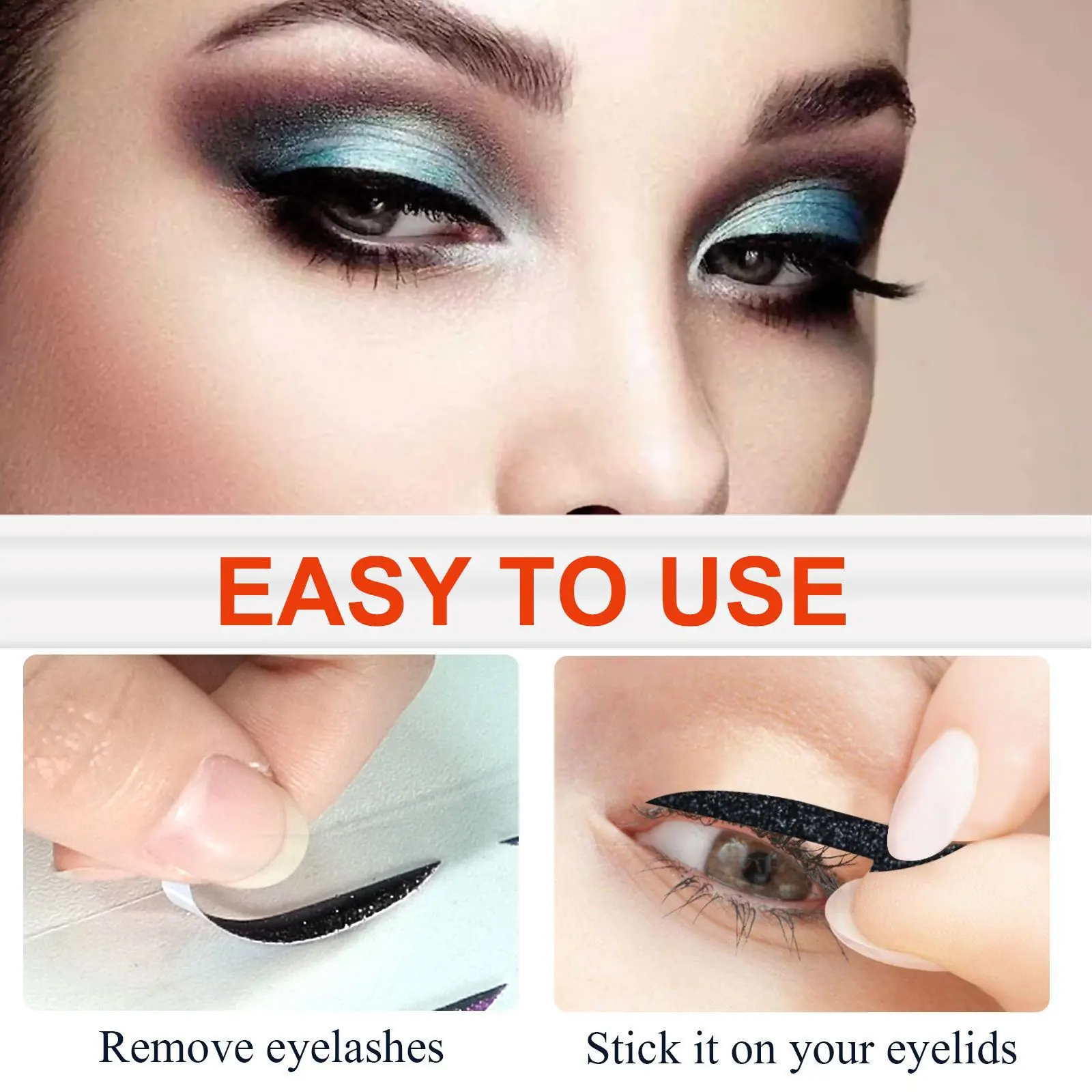 Double Eyelid Eyeliner Stickers - Silver Light Stage Makeup - West&Month 2 eyeliner stickers silver light stage makeup West Month 436 6742