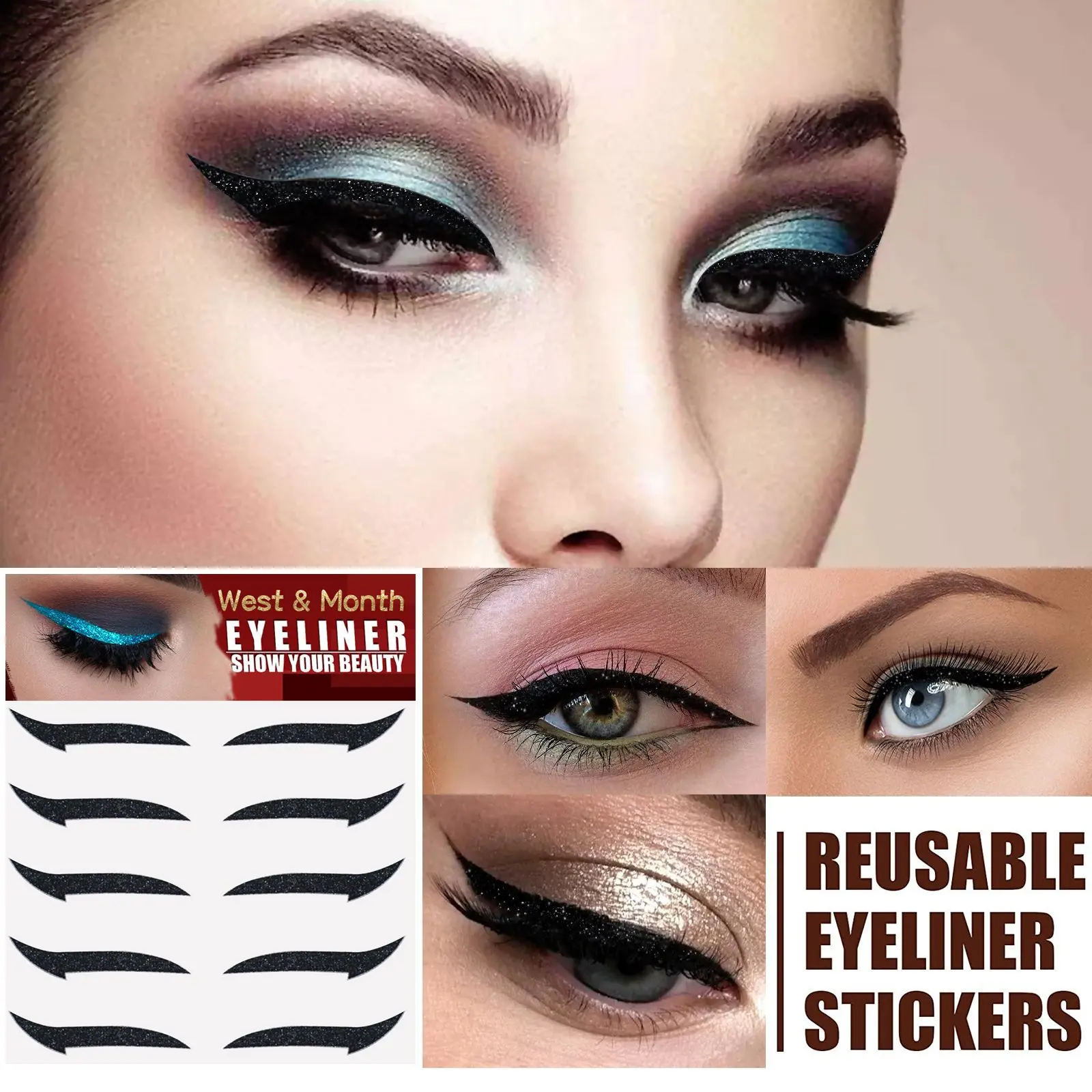 Self-Adhesive Double Eyelid Stickers for Stage Makeup - West&Month 2 eyeshadow stage makeup eu us eyeliner West Month 148 2962