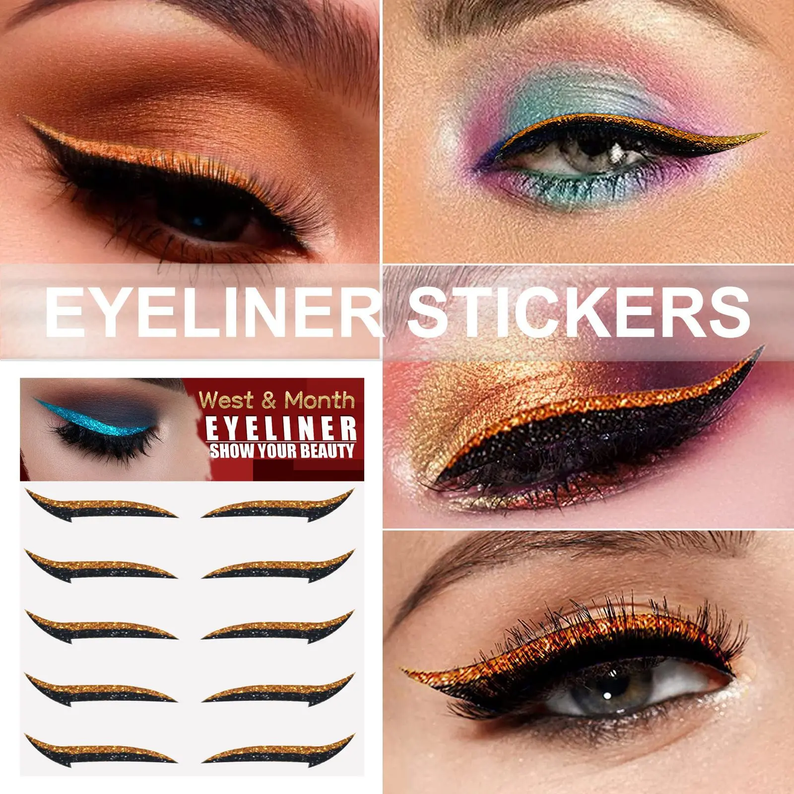 Self-Adhesive Double Eyelid Stickers for Stage Makeup - West&Month 6 eyeshadow stage makeup eu us eyeliner West Month 148 2966
