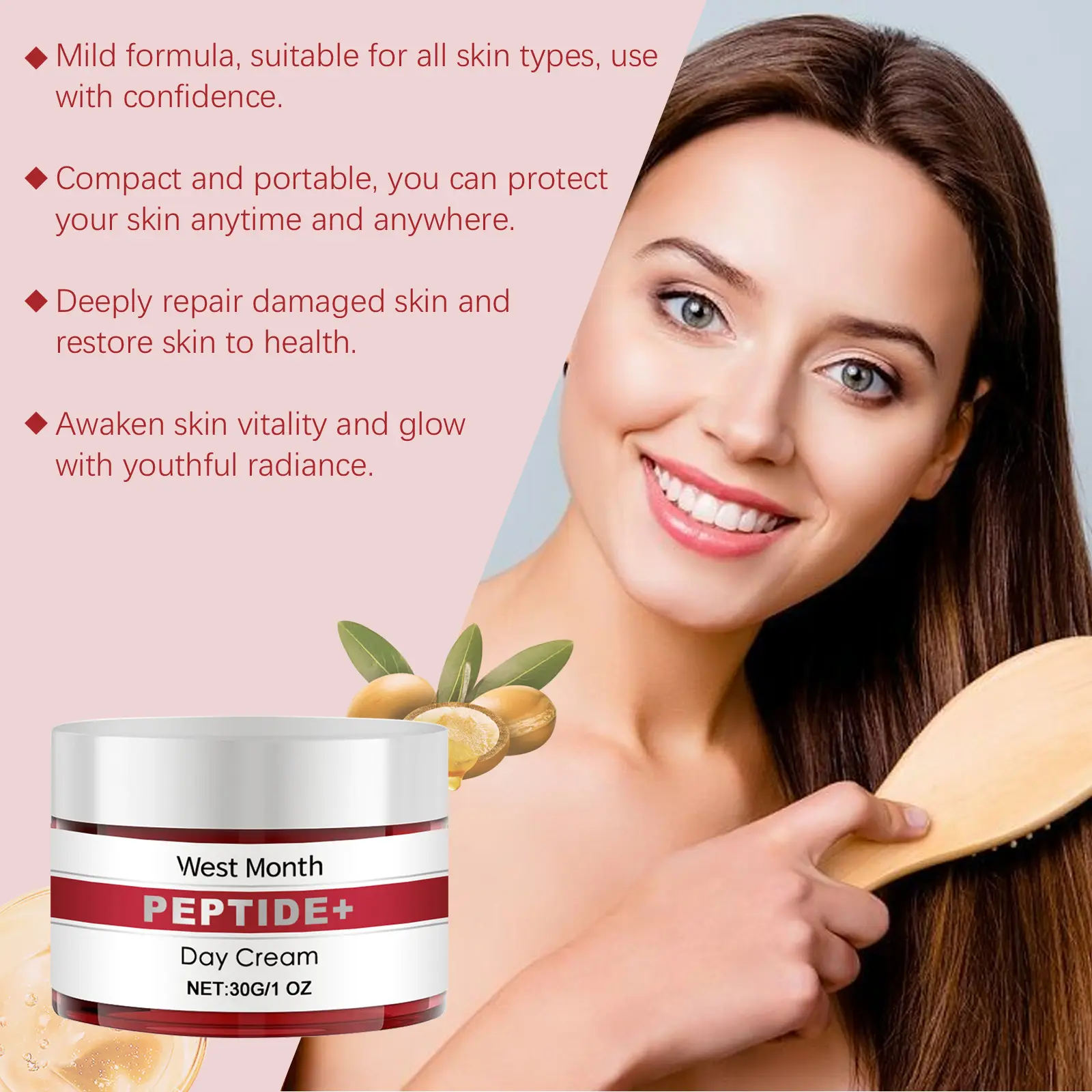 Vitamin E Hydrating Moisturizing Face Cream for Smooth Skin - West&Month 8 face cream hydrate moisturize radiant nourish West Month 628 9139