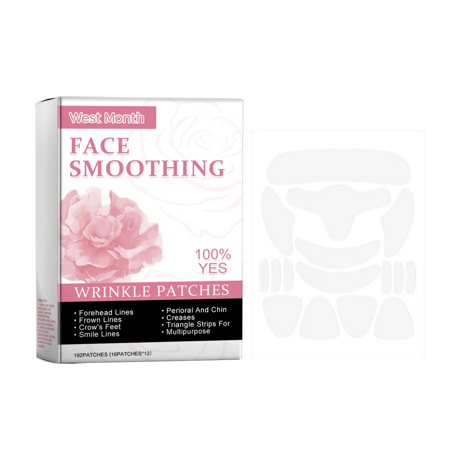 West&Month Facial Patches Review: My 30-Day Skin Tightening Test 1 West&Month Facial Care Patch sheet lying on a bathroom counter