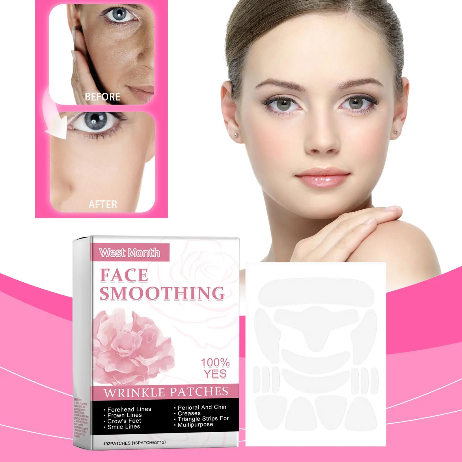 West&Month Facial Patches Review: My 30-Day Skin Tightening Test 2 Close-up of West&Month patch applied on cheek and jawline