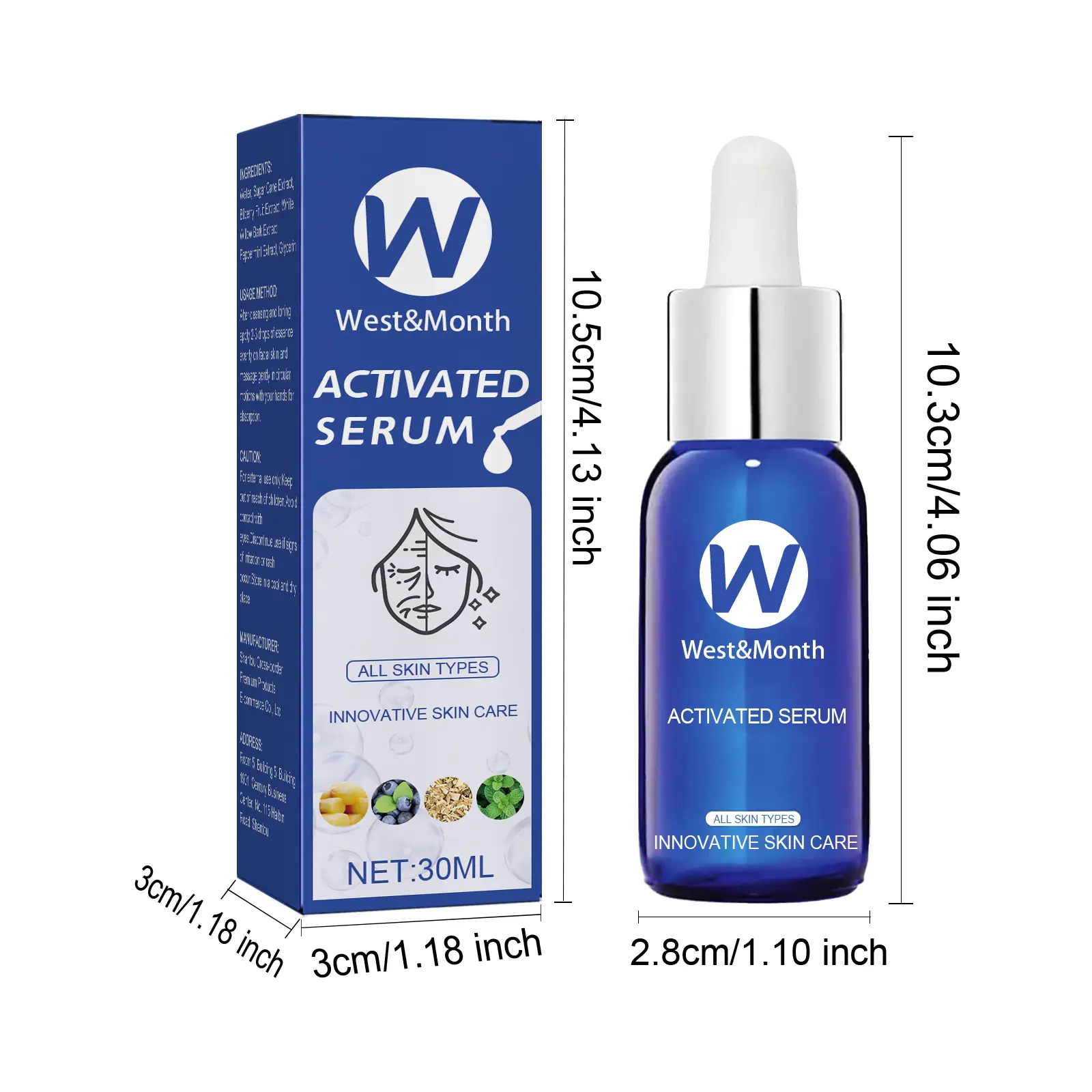 Anti-Aging Facial Essence to Lighten Fine Lines & Firm Skin - West&Month 1 facial essence lighten lines firm hydrate West Month 440 6788
