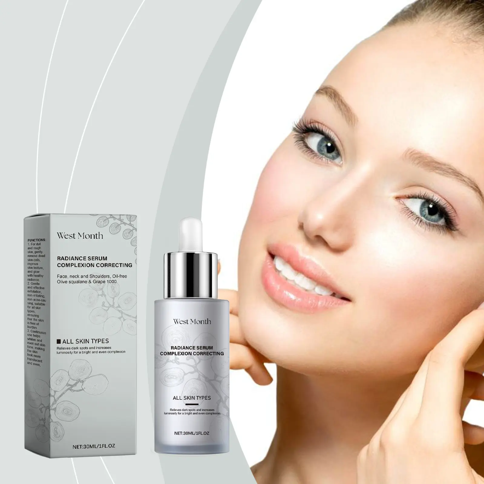 Hydrating Brightening Facial Essence with Grape Fruit Extract - West&Month 2 facial essence moisturize hydrate brighten West Month 527 8047