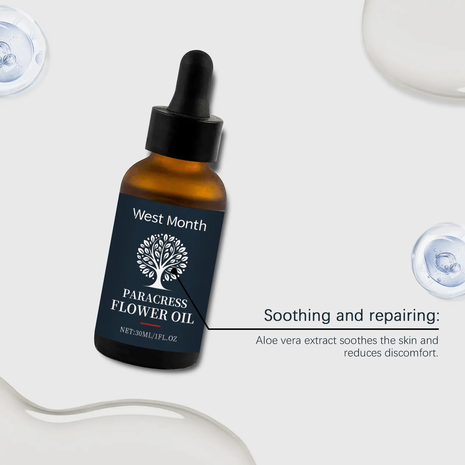Facial Essence Oil for Hydrating & Firming (West Month) - West 6 facial essence oil gently nourish facial daily West Month 637 9246