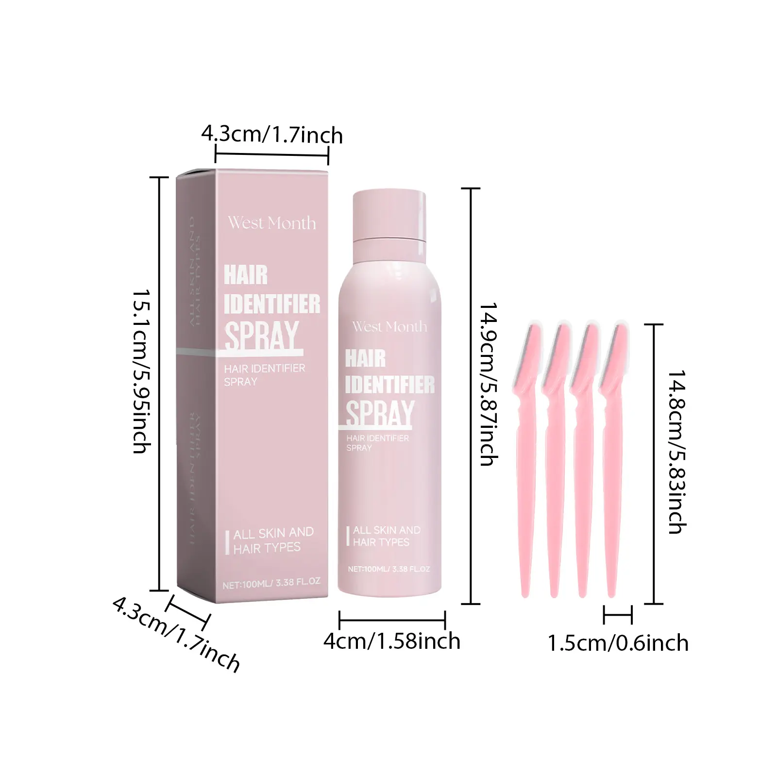 Facial Hair Softening Spray Pre-Shave Treatment - West&Month 1 facial hair recognition spray hair removal West Month 054 1778