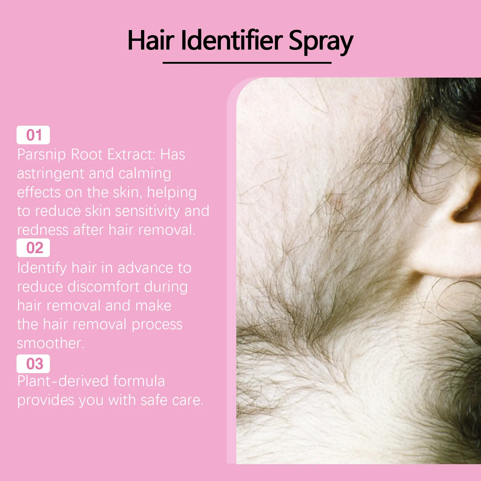 Facial Hair Softening Spray Pre-Shave Treatment - West&Month 6 facial hair recognition spray hair removal West Month 054 1782