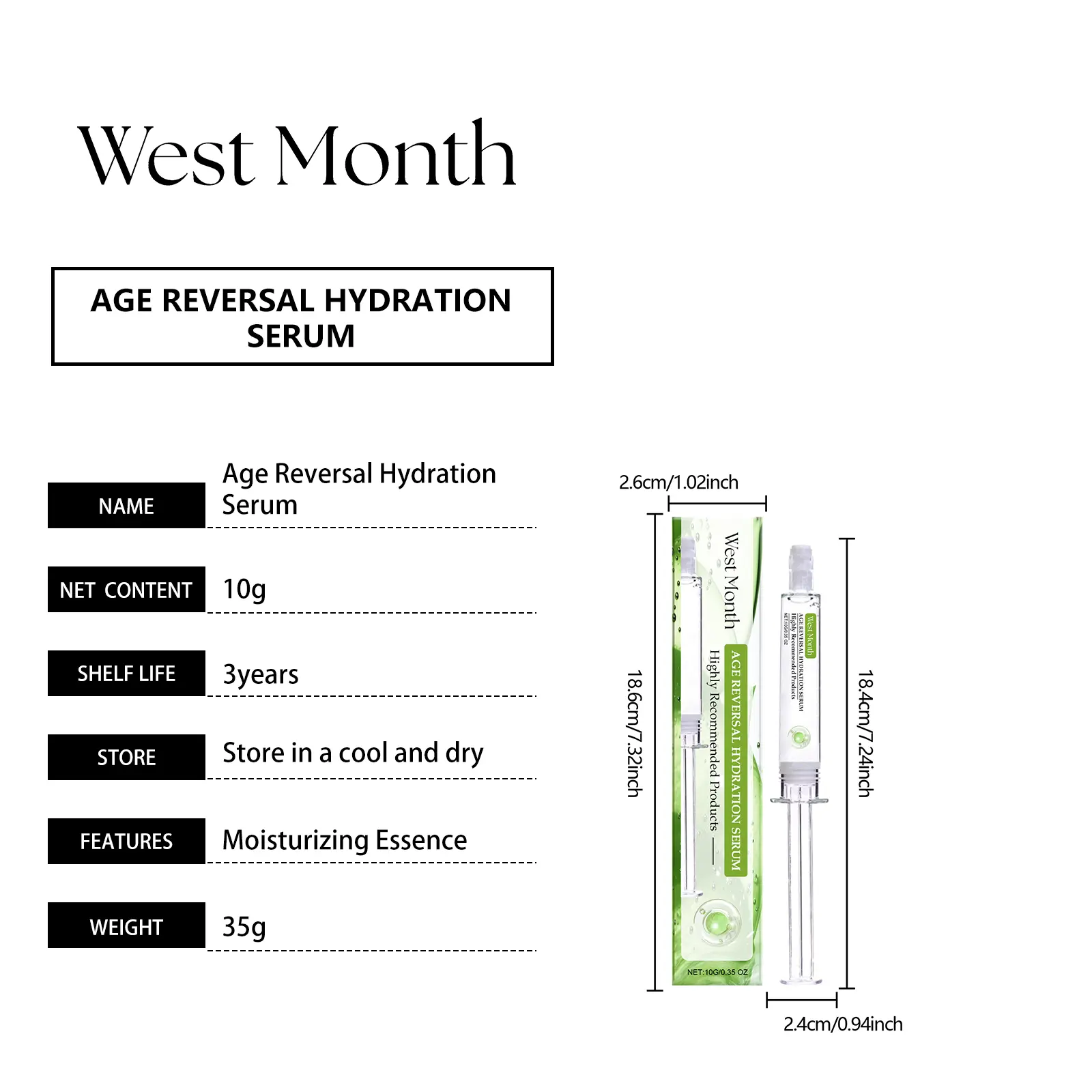 Facial Hydrating Essence for Deep Moisture & Nourishment - West&Month 1 facial hydrating essence nourish moisturize wave West Month 492 7534