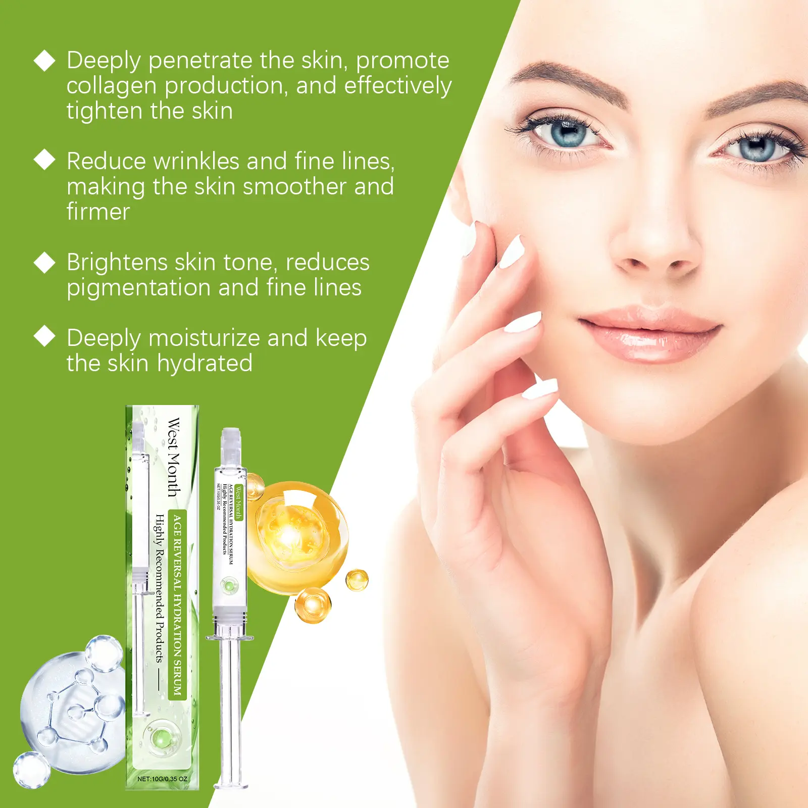 Facial Hydrating Essence for Deep Moisture & Nourishment - West&Month 6 facial hydrating essence nourish moisturize wave West Month 492 7539