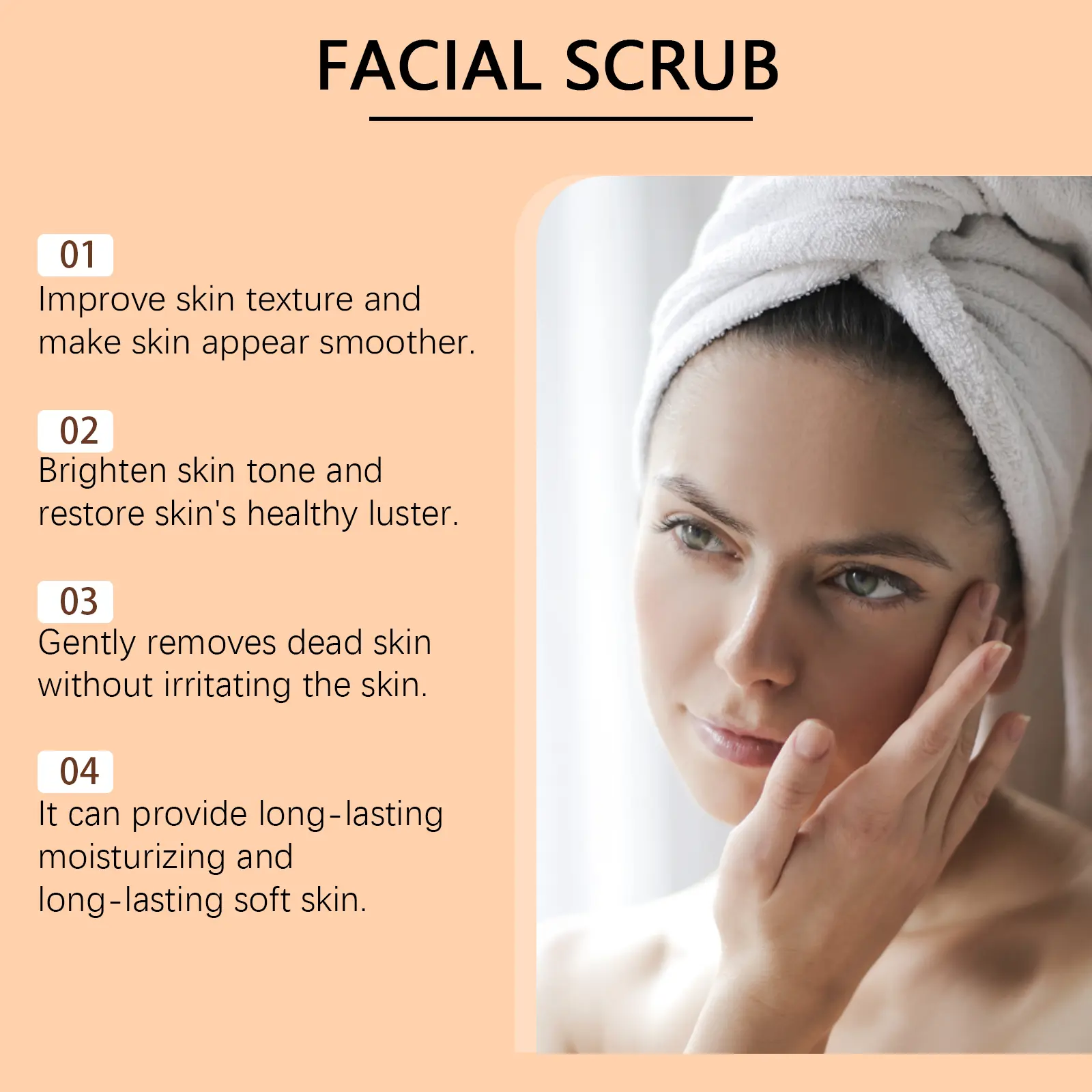 Facial Scrub Exfoliating & Moisturizing Formula - West&Month 11 facial scrub clean exfoliate moisturize West Month 124 2653