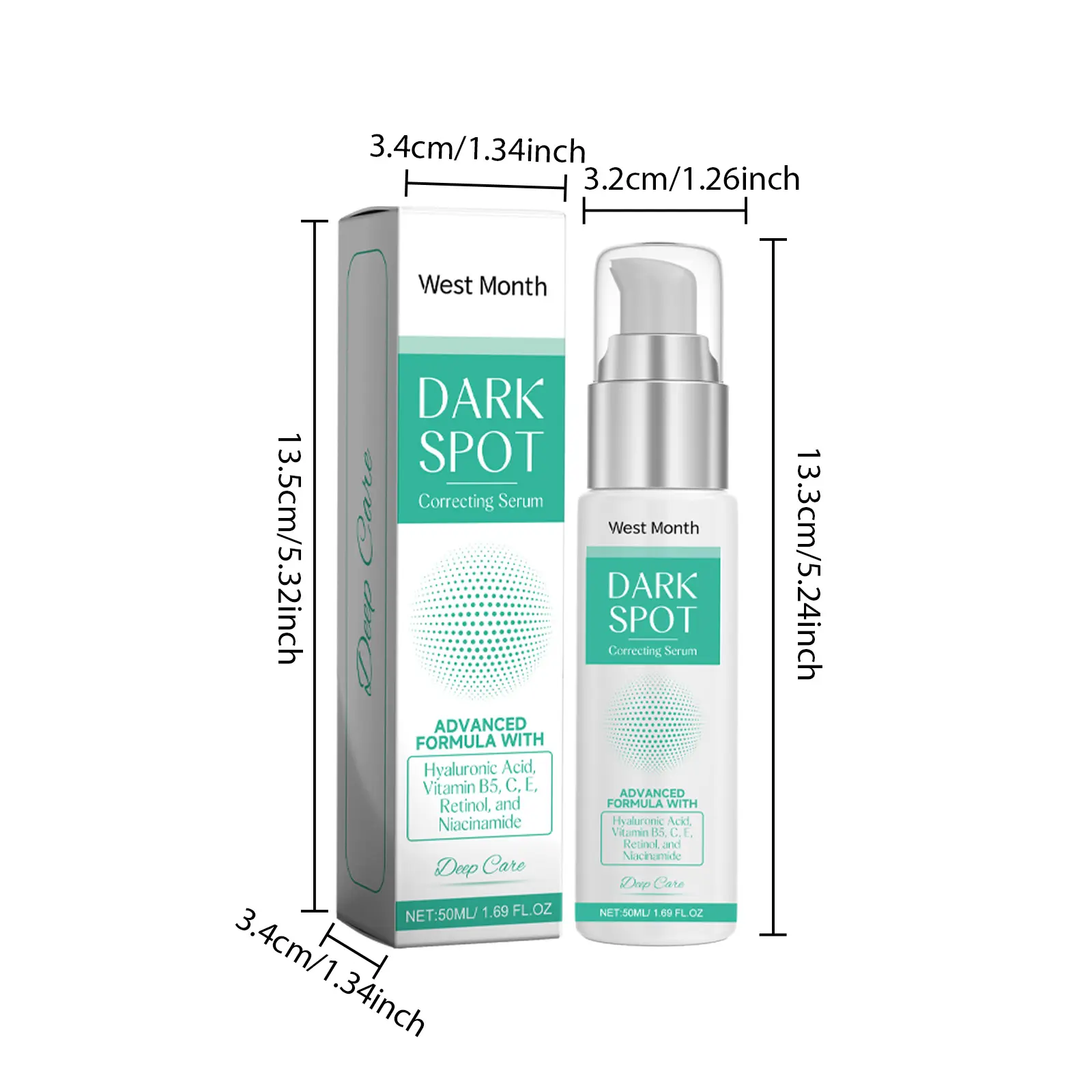 Brightening Facial Serum with Retinol & Niacinamide - West&Month 1 facial serum gently nourish hydrate brighten daily West Month 588 8735