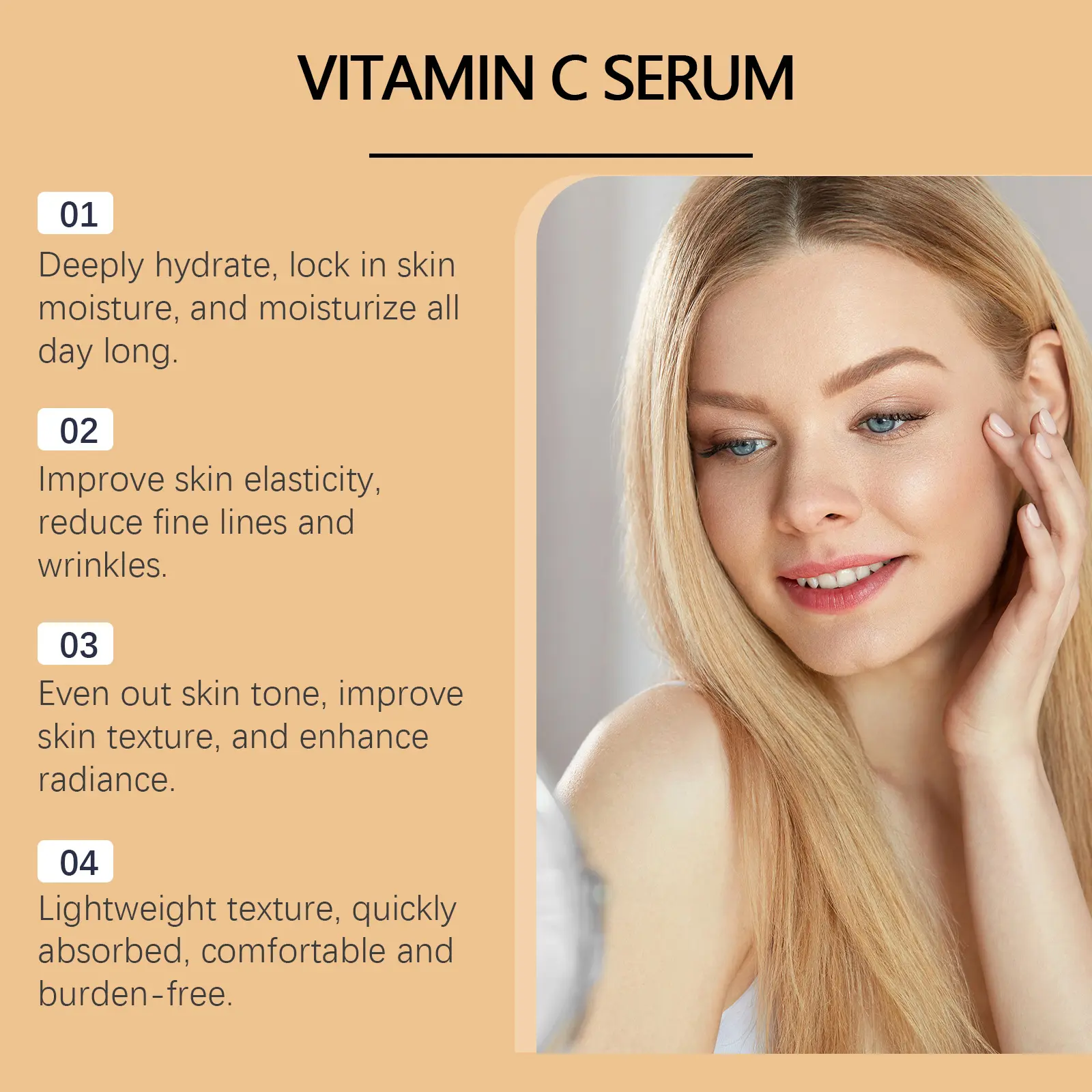 Facial Serum for Fine Lines & Elasticity - West&Month 5 facial serum nourish restore lines improve elasticity West Month 603 8885