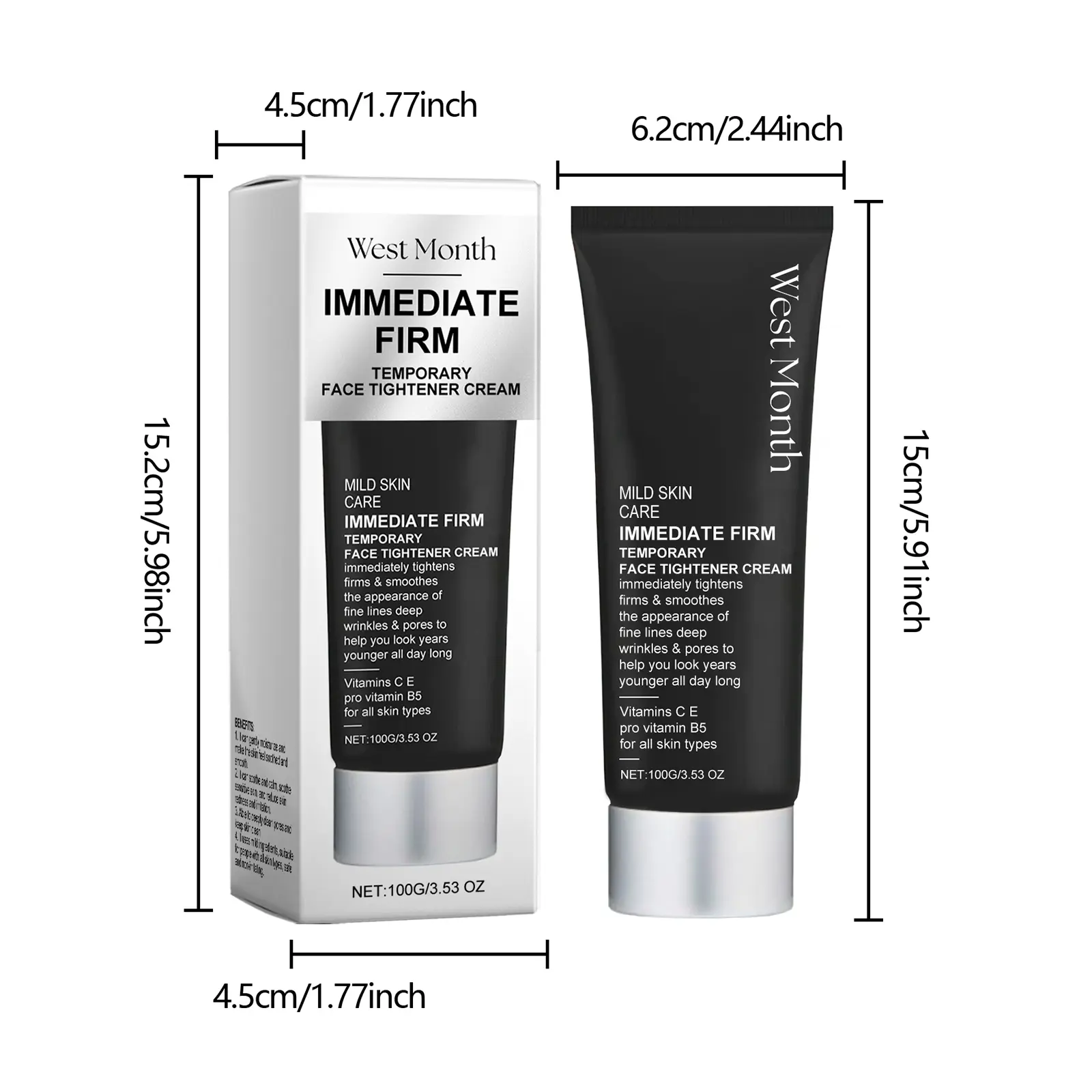 Facial Firming & Moisturizing Cream for Improved Elasticity - West&Month 1 facial skin firming cream moisturizing West Month 023 1394