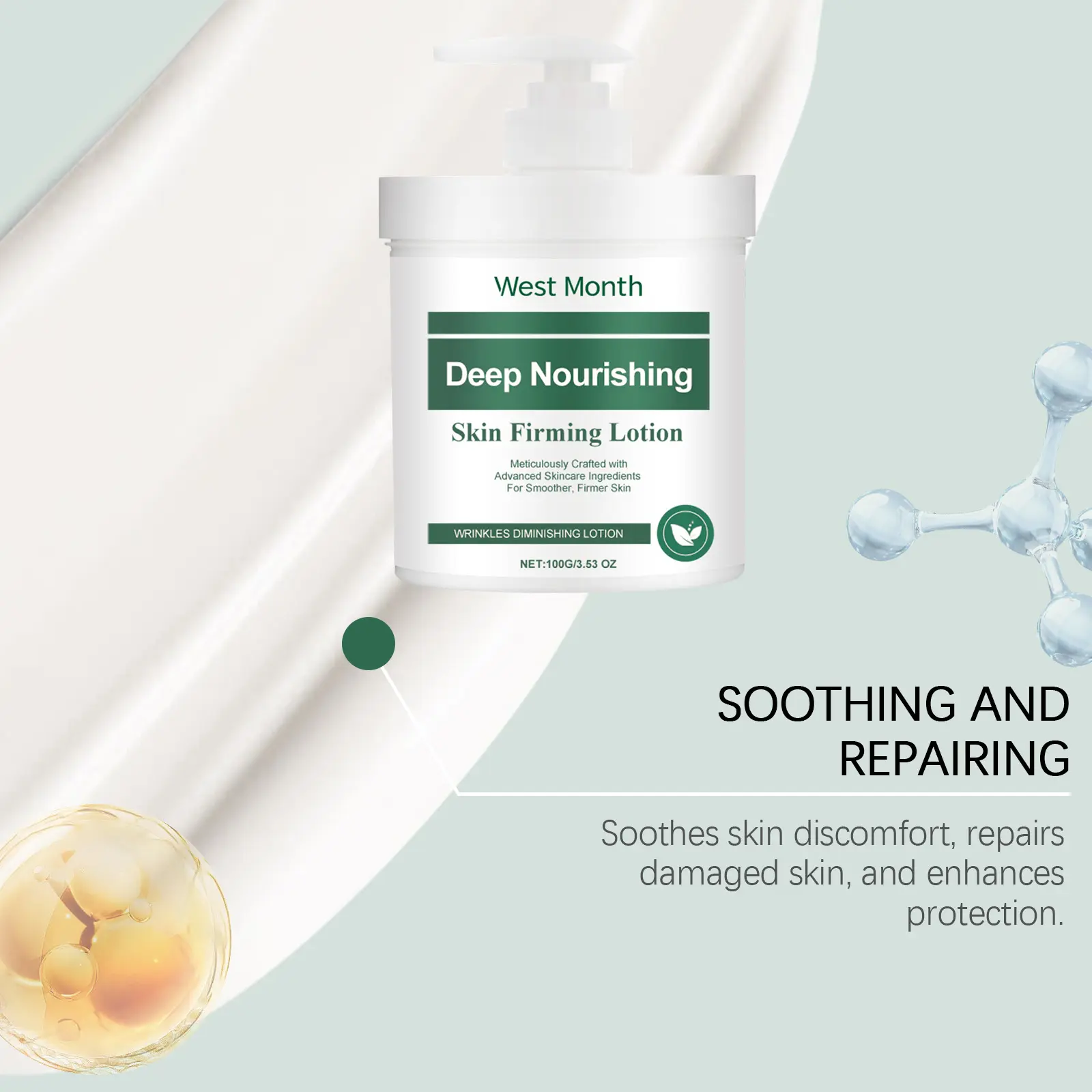 Firming Body Cream with Niacinamide & Hyaluronic Acid - West&Month 8 firming body cream gentle moisturize daily West Month 593 8789