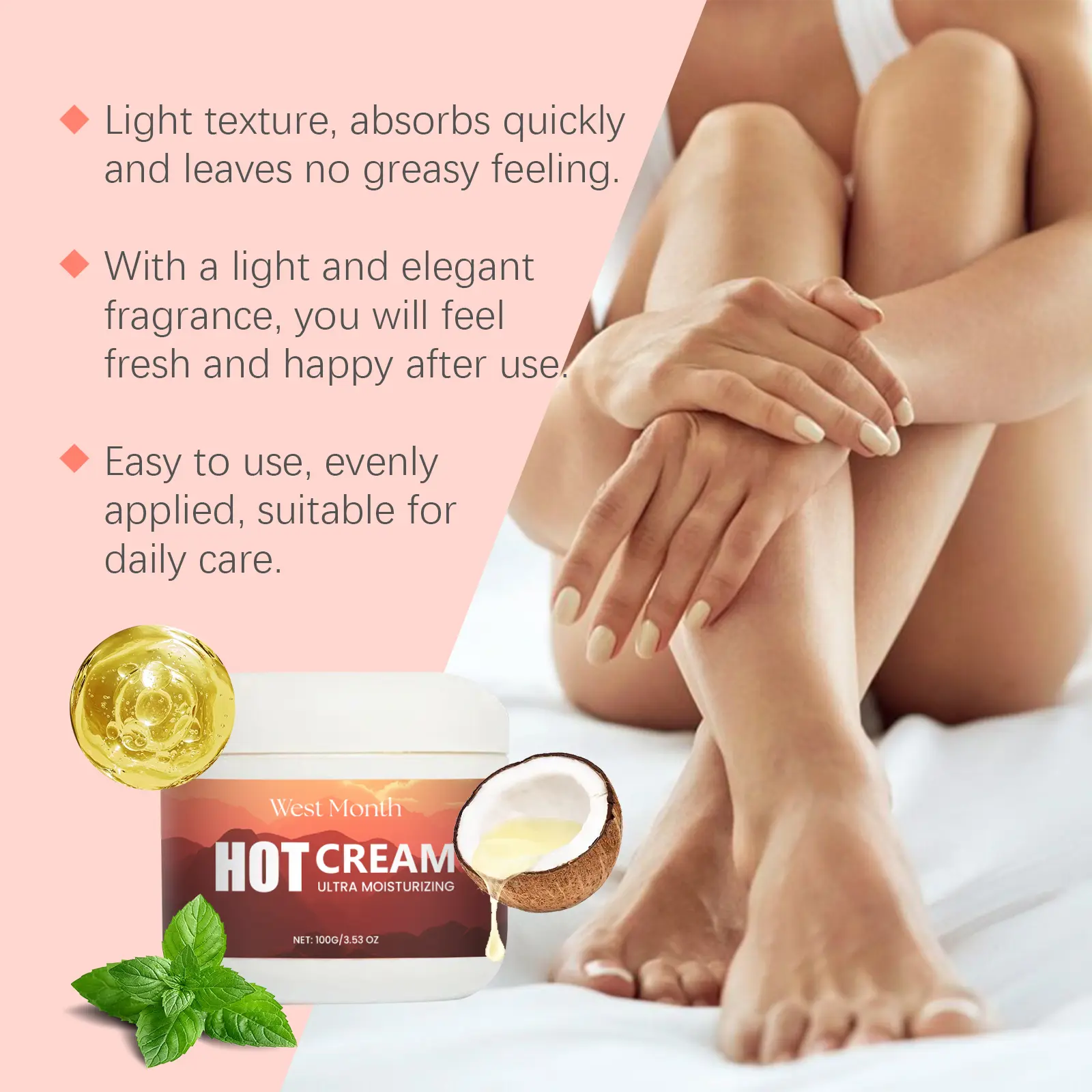 Firming Body Cream for Moisturizing & Tightening | West&Month 8 firming body cream lift tighten arms legs West Month 076 2053