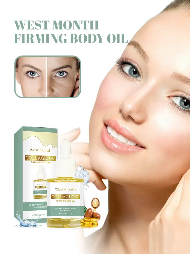 Firming Body Oil: Moisturizing & Anti-Wrinkle Skin Treatment - West 2 firming body oil smooth wrinkles moisturize West Month 383 6007