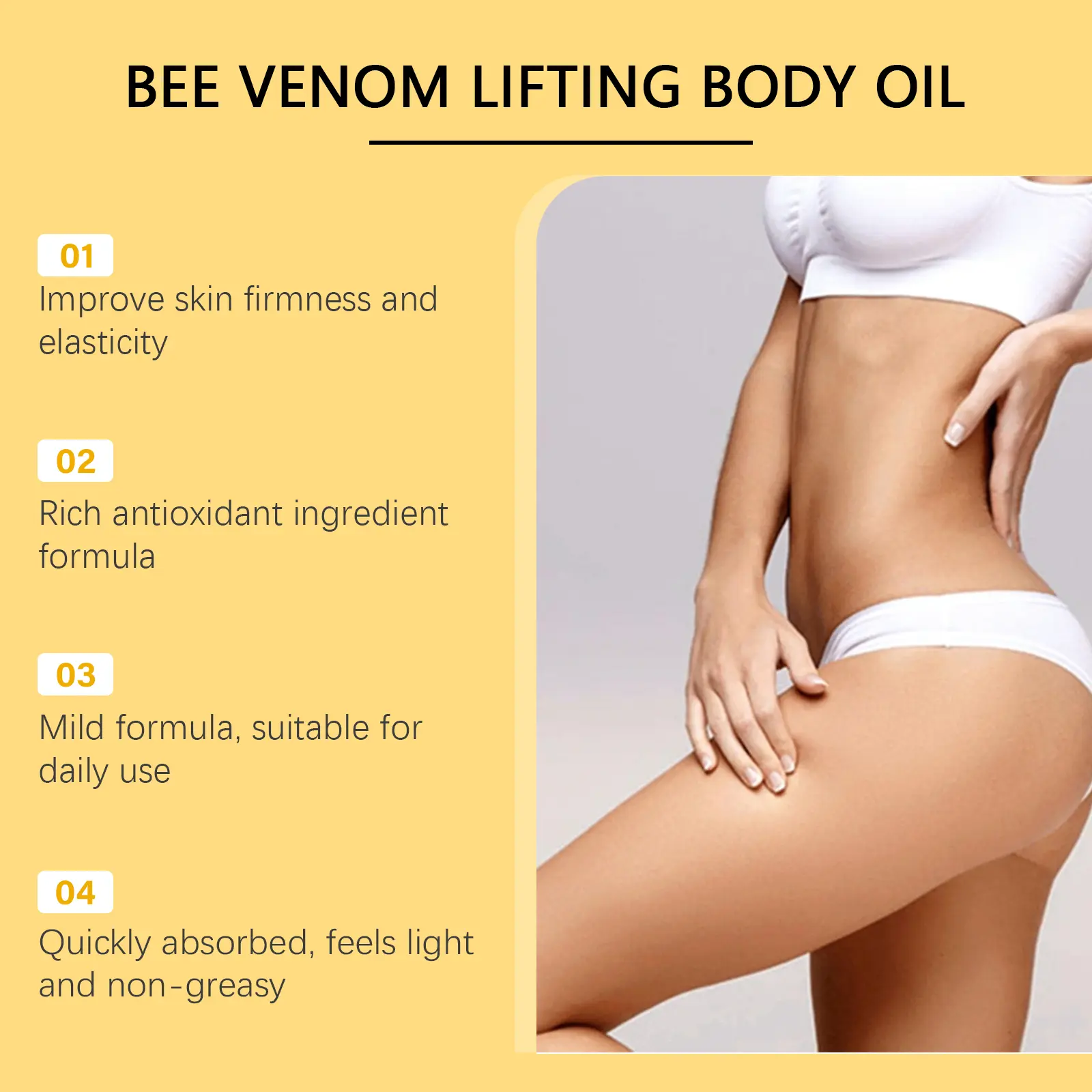Firming Body Oil with Vitamin C & Niacinamide - West&Month 5 firming care oil body massage nourish smooth West Month 559 8448