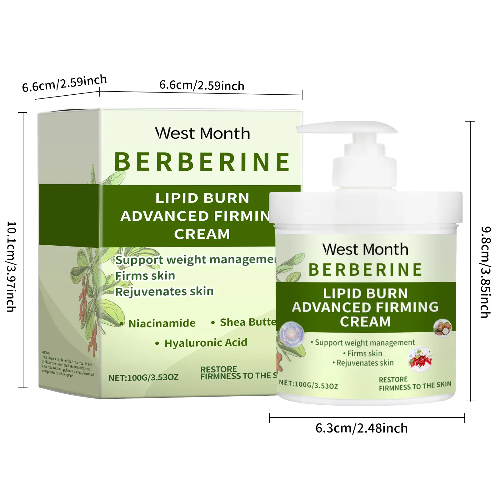 Firming Cream: Brightening & Nourishing Body Moisturizer - West Month 1 firming cream firm brighten gently nourish West Month 569 8541