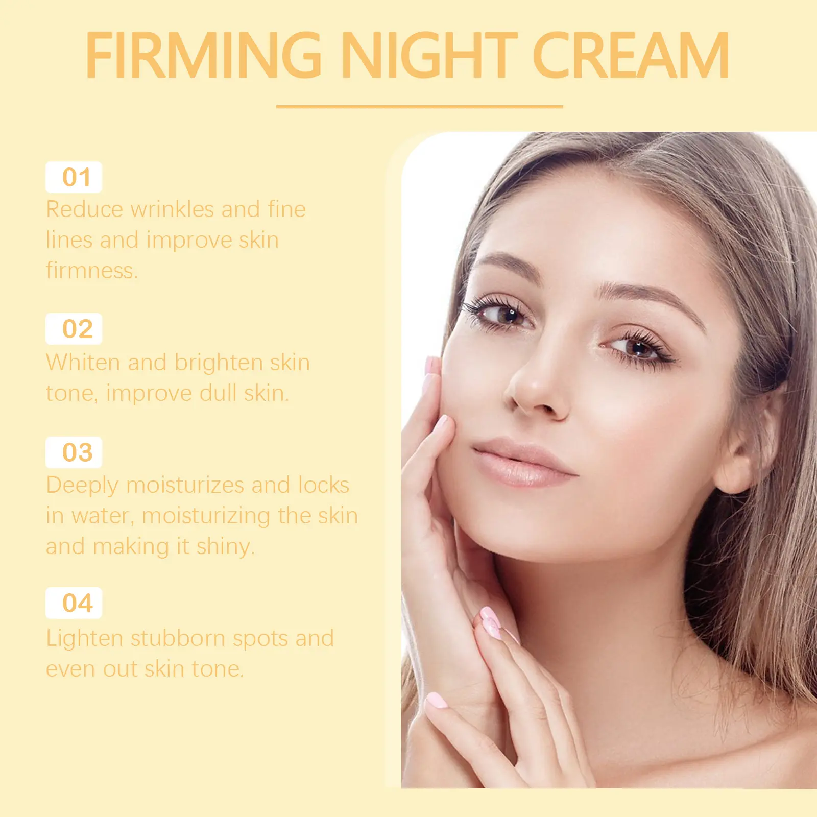 Firming Face Cream for Fine Lines & Deep Moisturizing - West&Month 5 firming cream moisturize remove lines improve elasticity West Month 604 8895