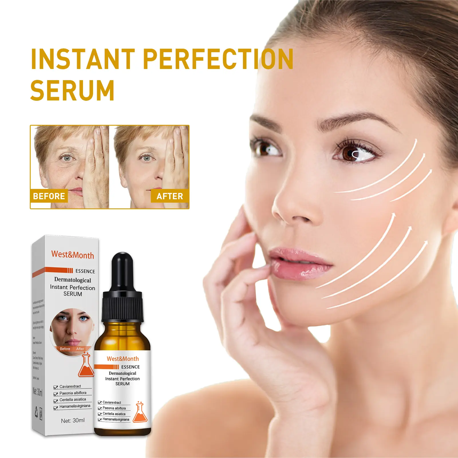Firming Face Essence for Wrinkles & Brightening - West&Month 2 firming essence lighten lines lift brighten West Month 403 6286
