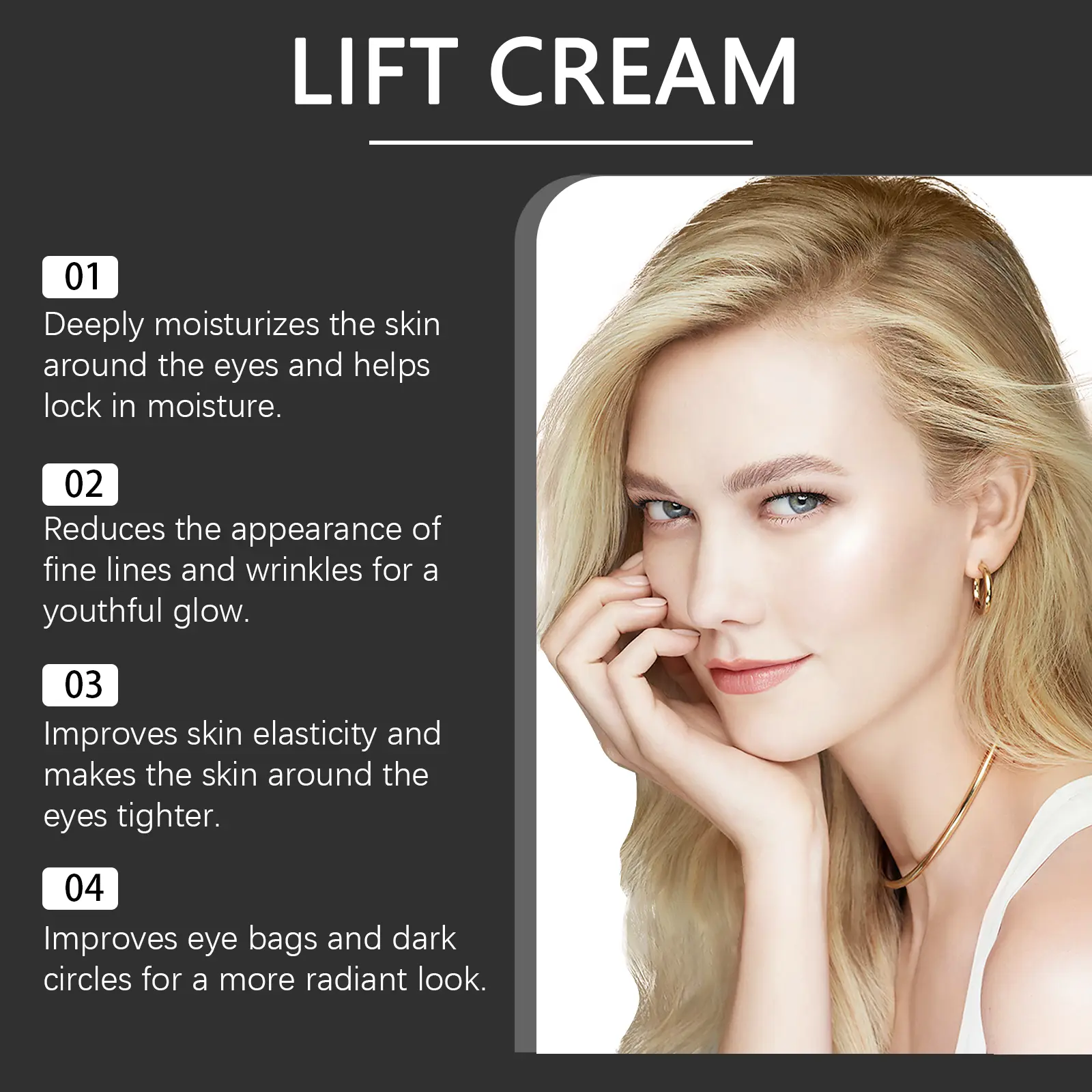 Firming Eye Cream for Dark Circles & Skin Elasticity | West&Month 7 firming eye cream improve soft moisturize West Month 566 8511