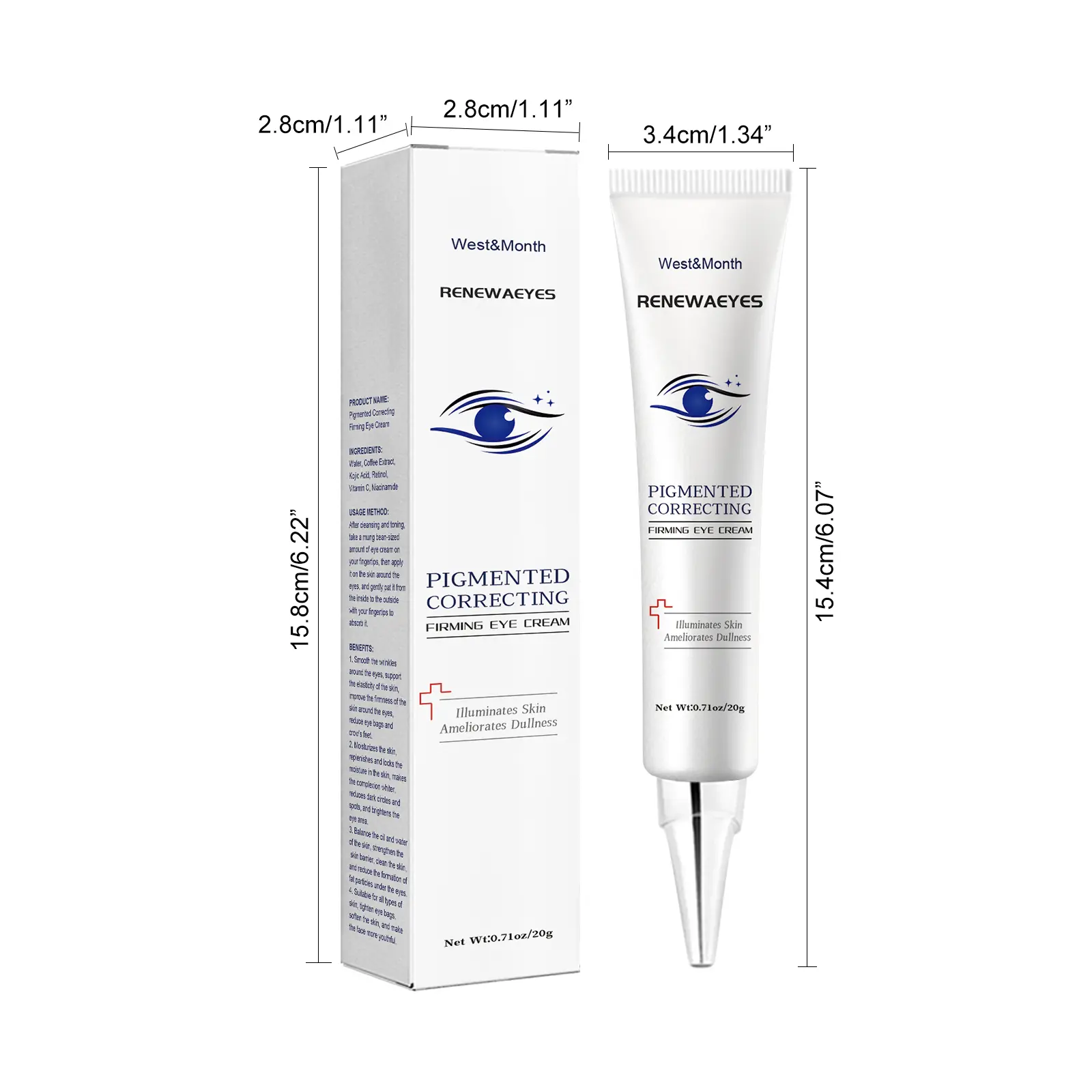 Firming Eye Cream for Dark Circles & Fine Lines - West&Month 1 firming eye cream lighten lines dark circles West Month 330 5266