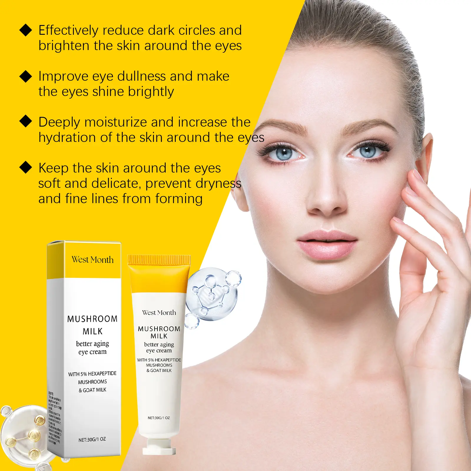 Firming & Moisturizing Eye Cream for Brightening and Lifting - West&Month 5 firming eye cream moisturize lift brighten tender West Month 499 7643