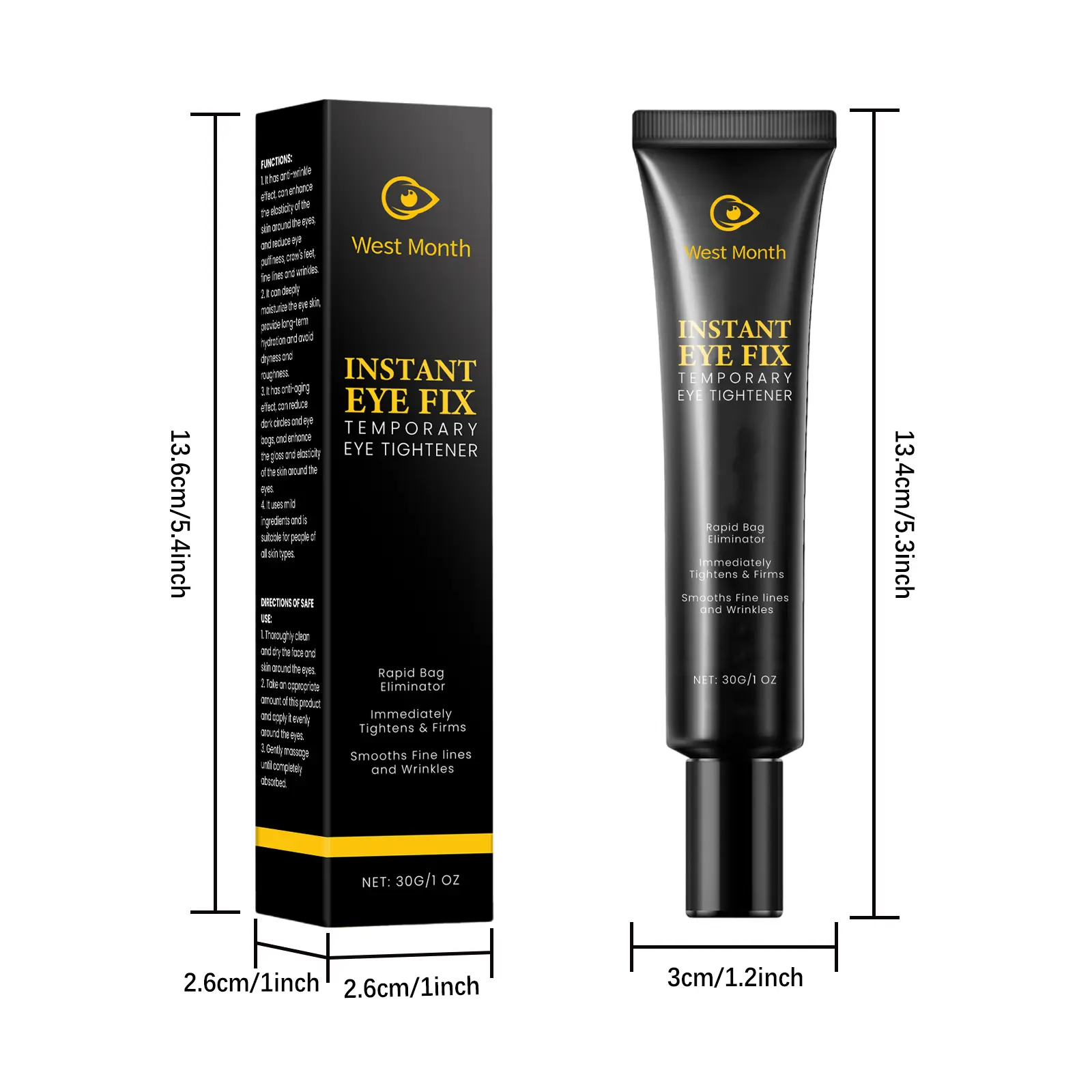 Firming Eye Cream for Fine Lines & Dark Circles - West&Month 1 firming eye cream reduce lines moisturize improve West Month 648 9380