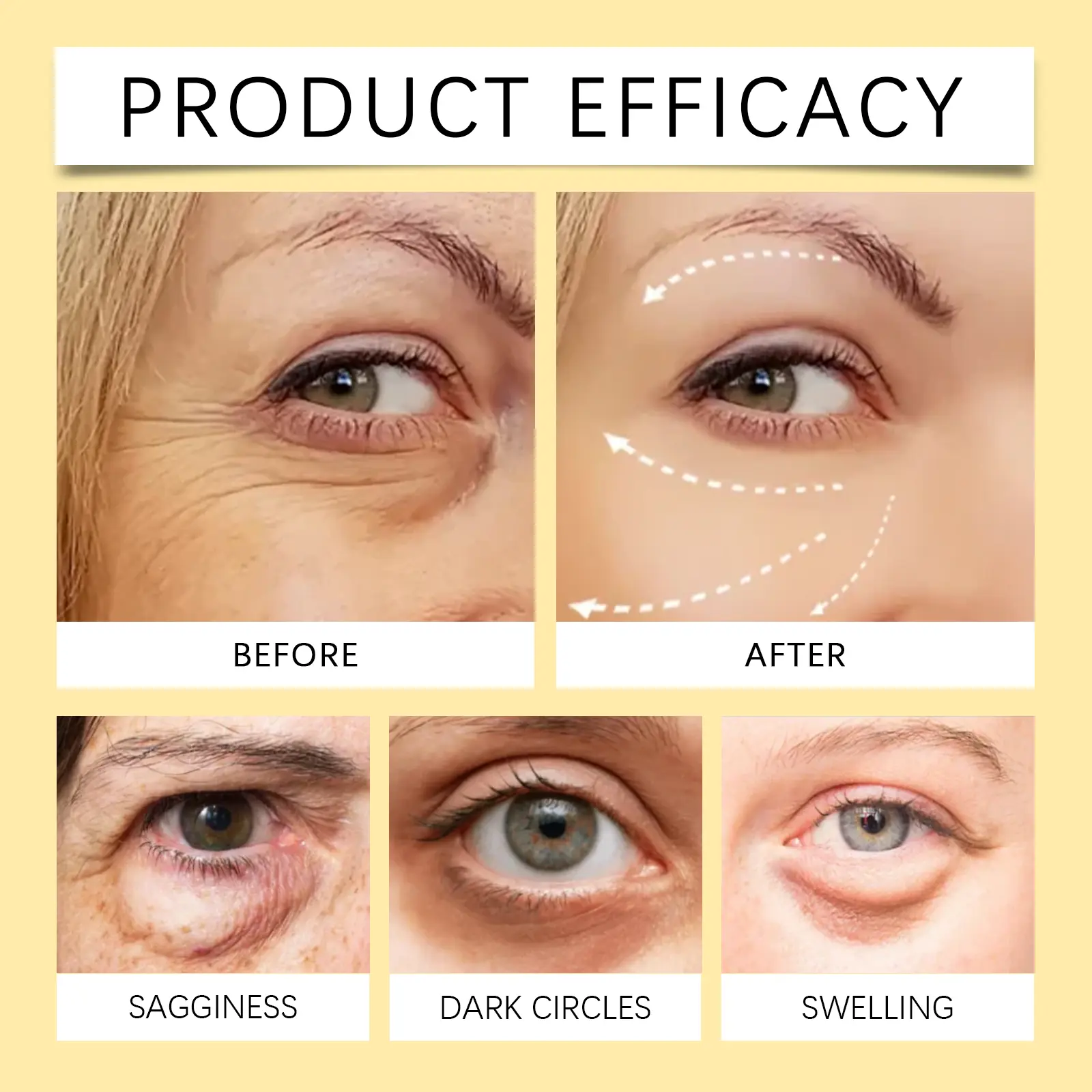 Firming Eye Cream for Fine Lines & Dark Circles - West&Month 12 firming eye cream reduce lines moisturize improve West Month 648 9387